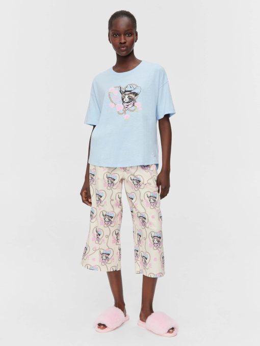 Cowboy Kitty Oversized Tee Pale Blue