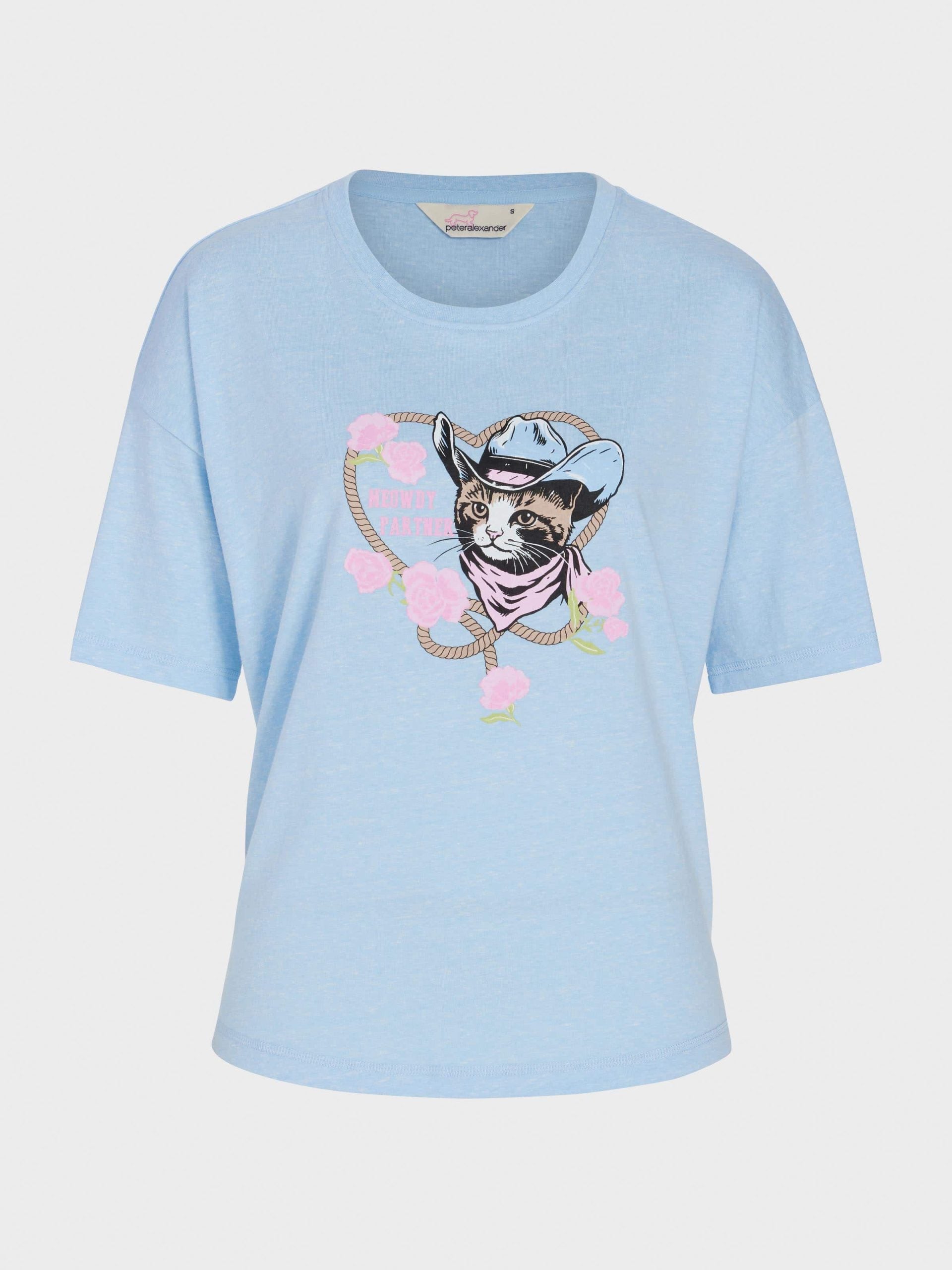 Cowboy Kitty Oversized Tee Pale Blue