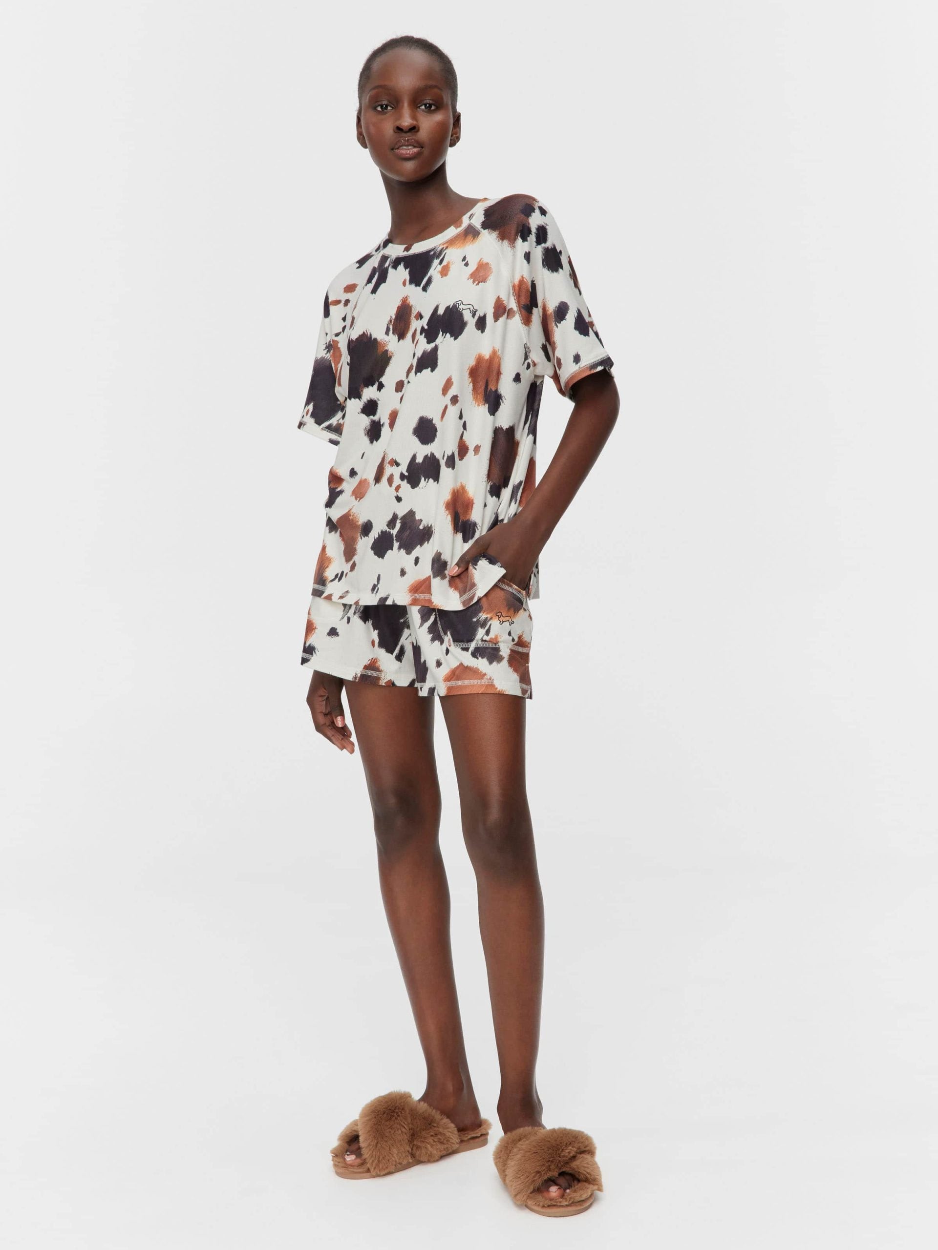Cow Plush Oversized Tee Multi