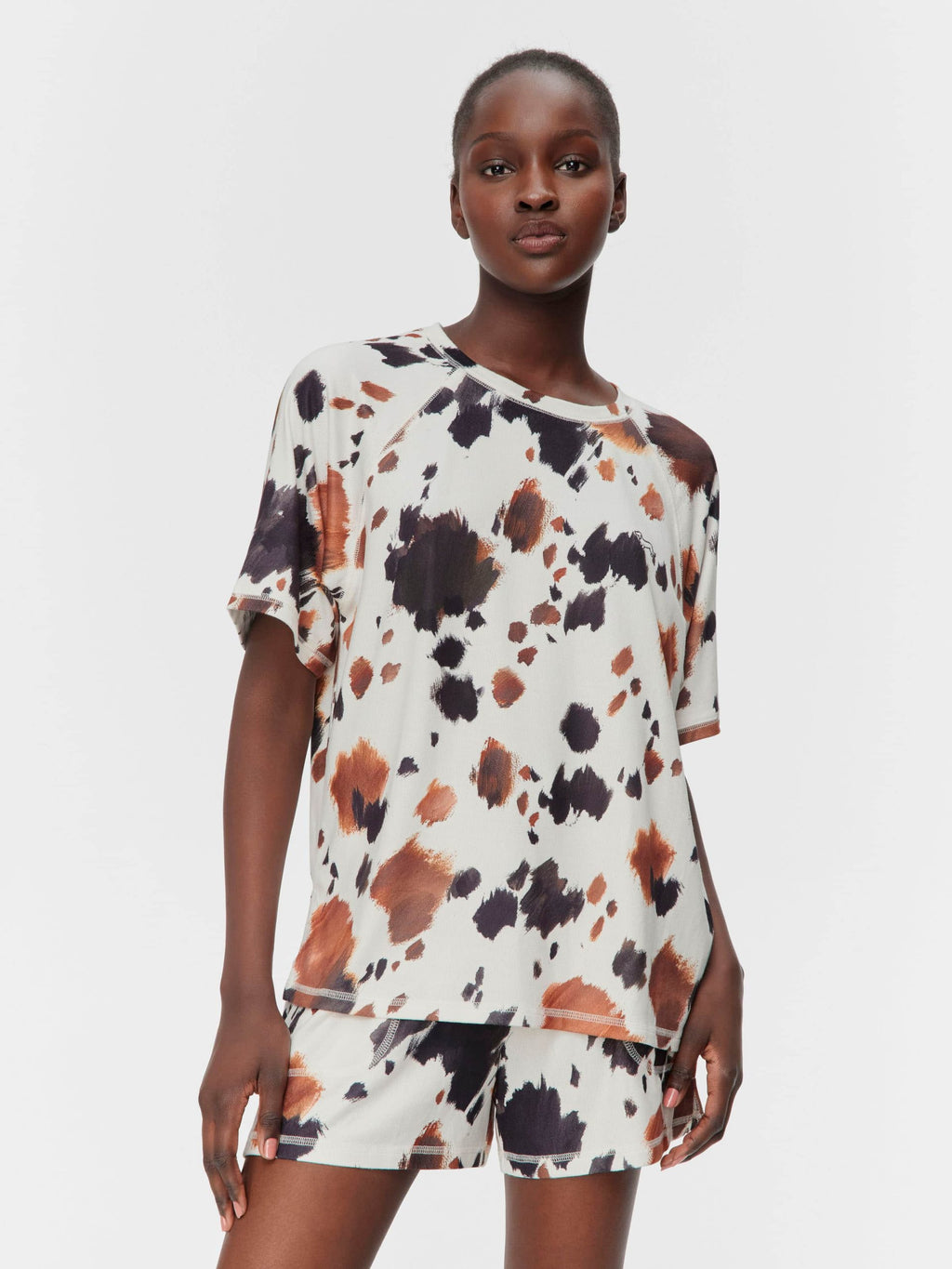 Cow Plush Oversized Tee Multi