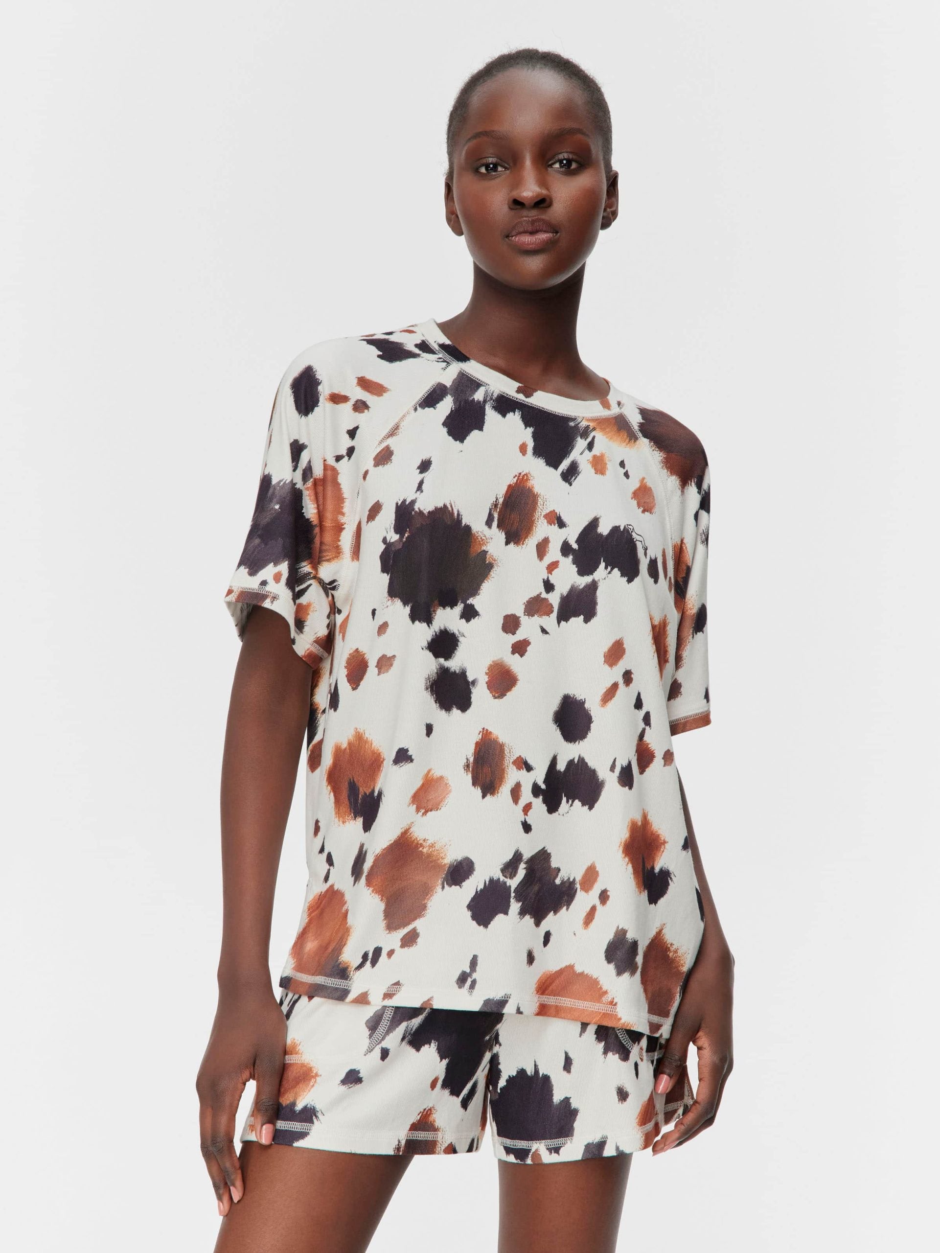 Cow Plush Oversized Tee Multi