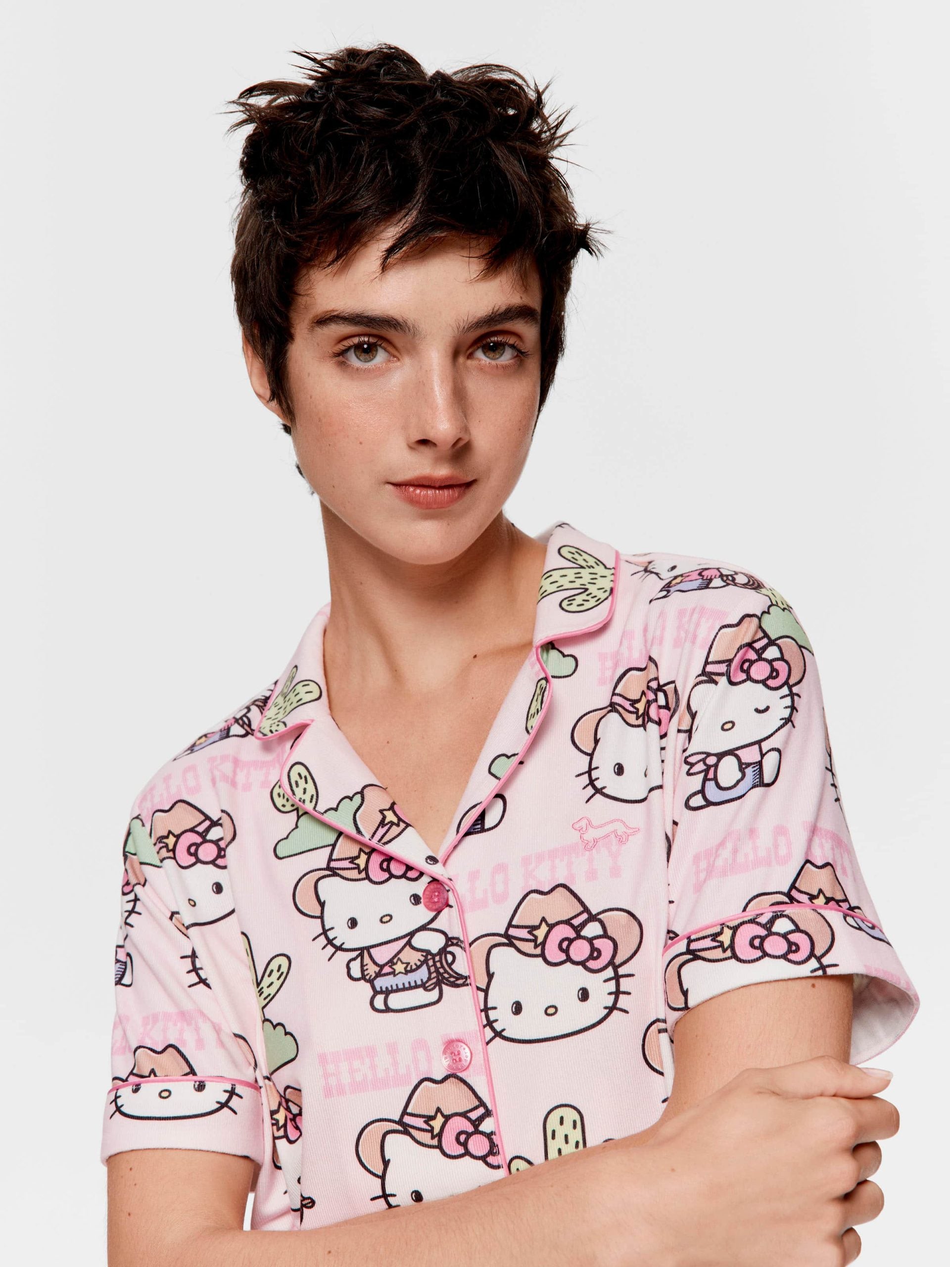 Howdy Hello Kitty Shortie Pj Set Multi