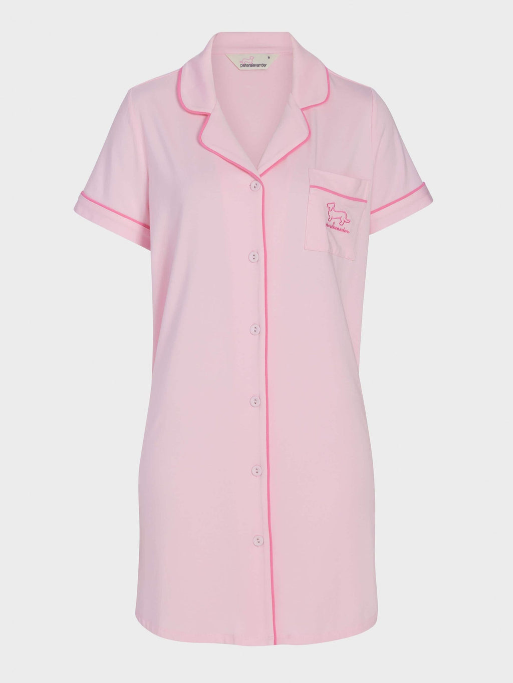 Super Soft Pink Bamboo Knit Short Sleeve Nightshirt Pink