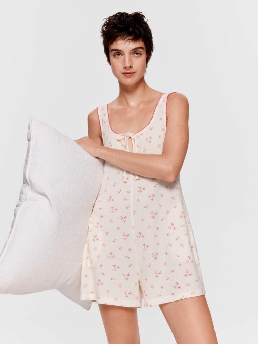 Brushed Waffle Playsuit Multi