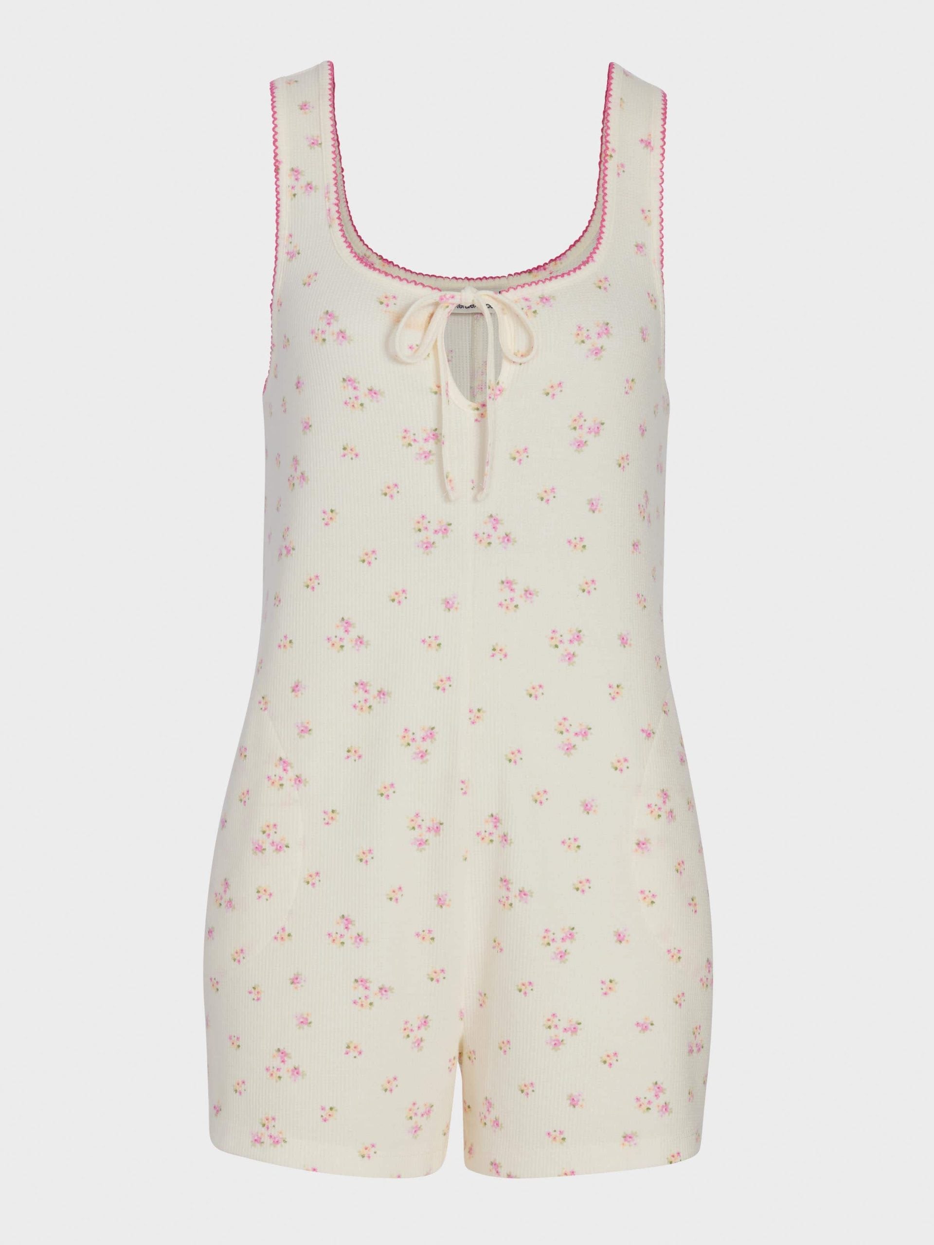 Brushed Waffle Playsuit Multi