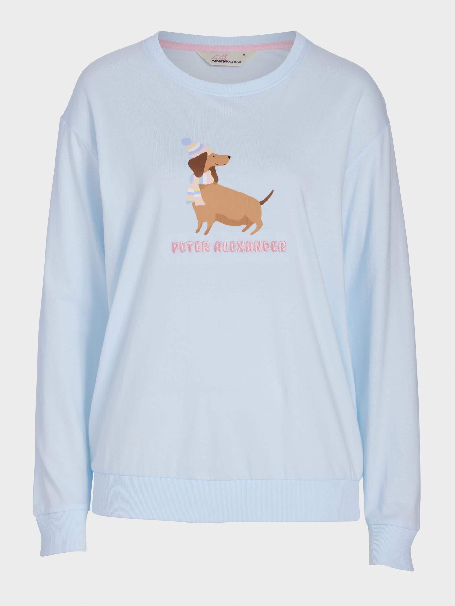 Beanie Dog Long Sleeve Top Blue