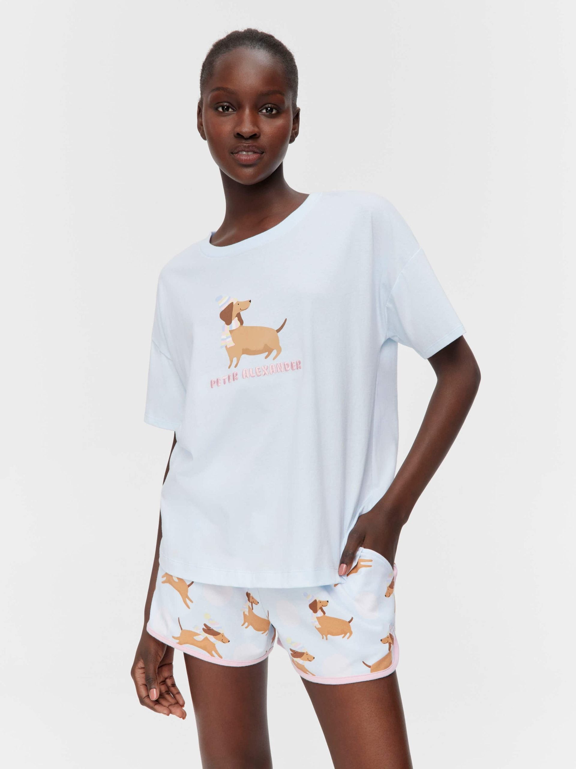 Beanie Dog Tee Blue