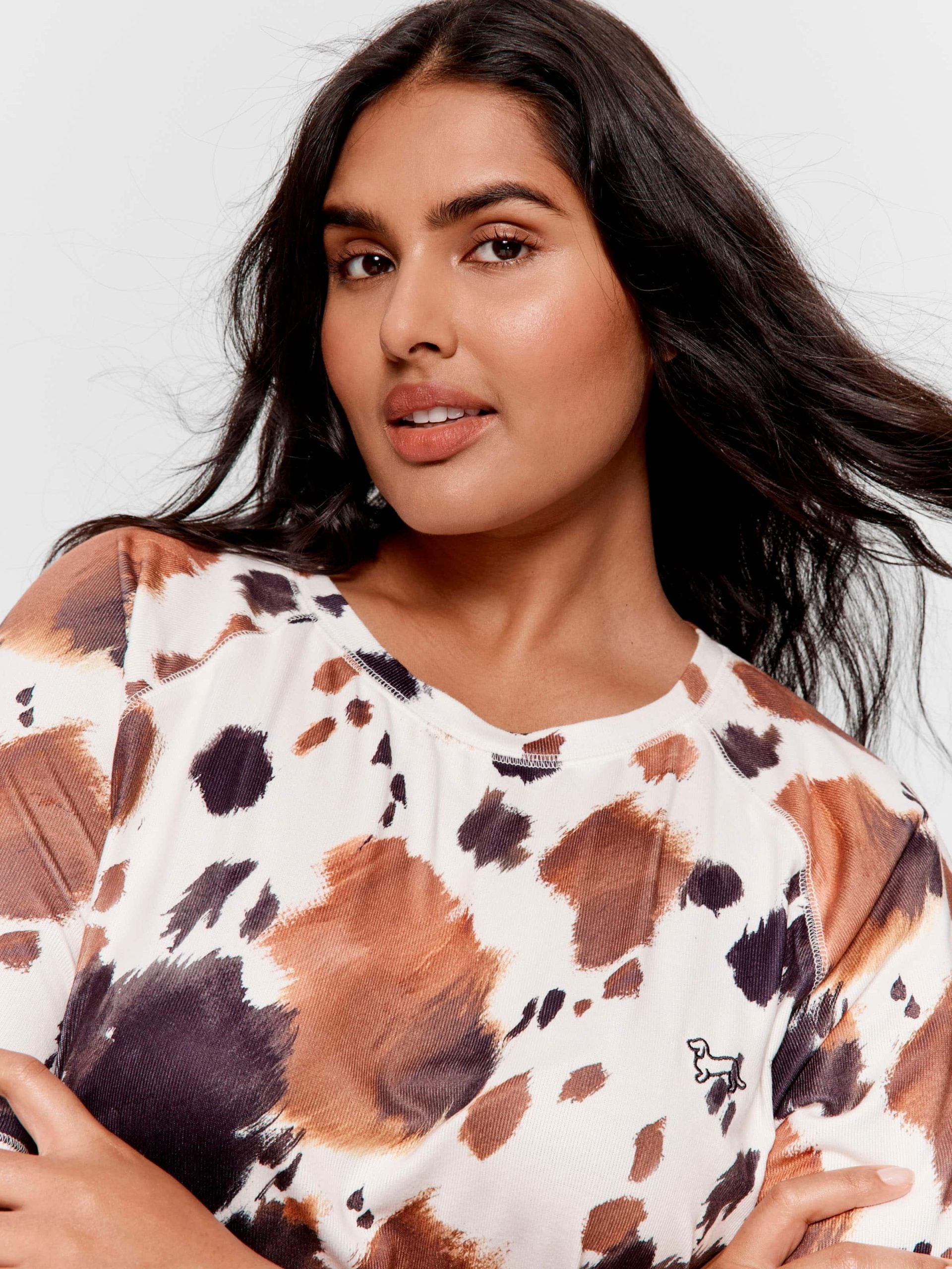 P.A. Plus Cow Plush Oversized Tee Multi