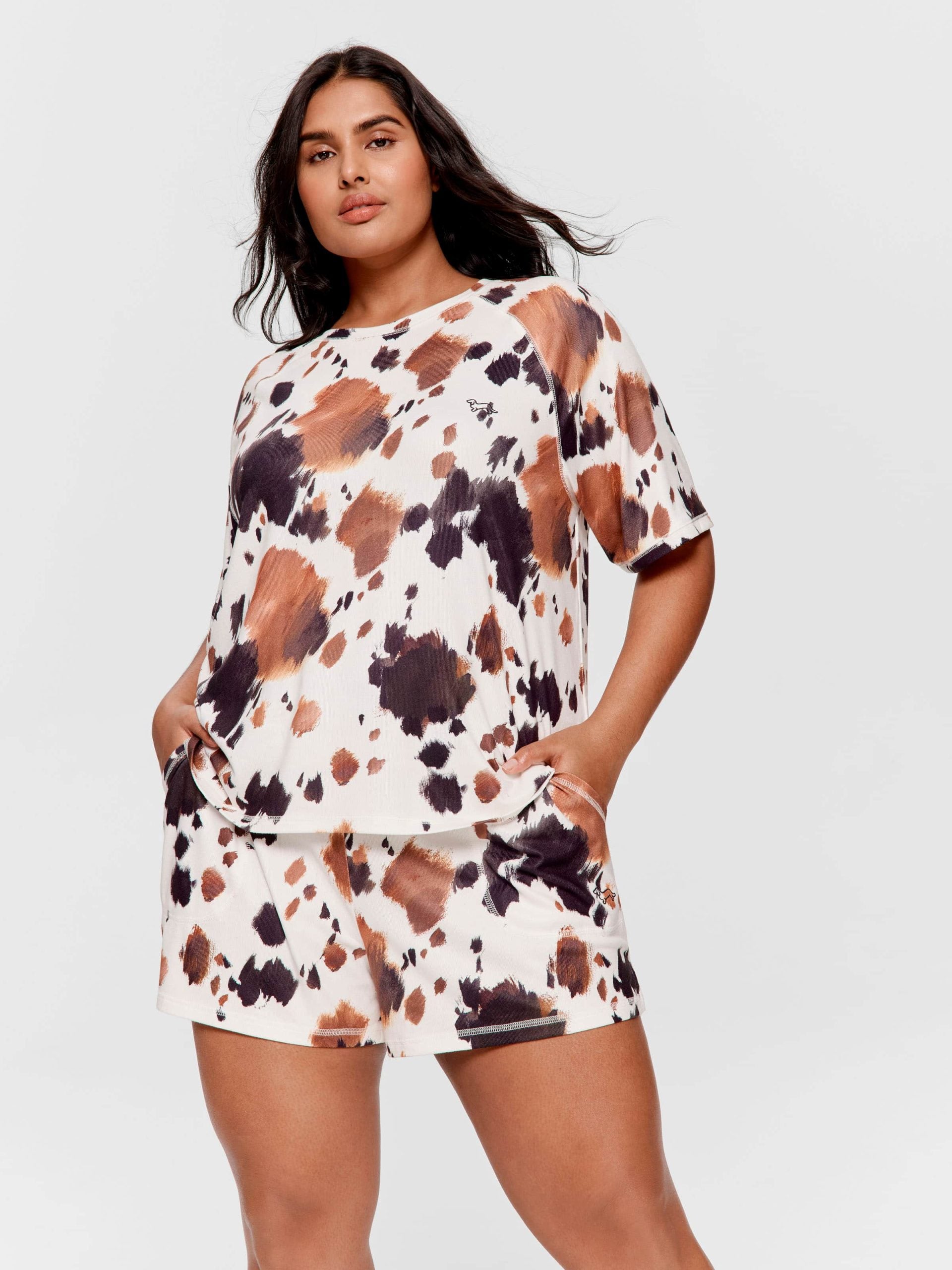 P.A. Plus Cow Plush Oversized Tee Multi