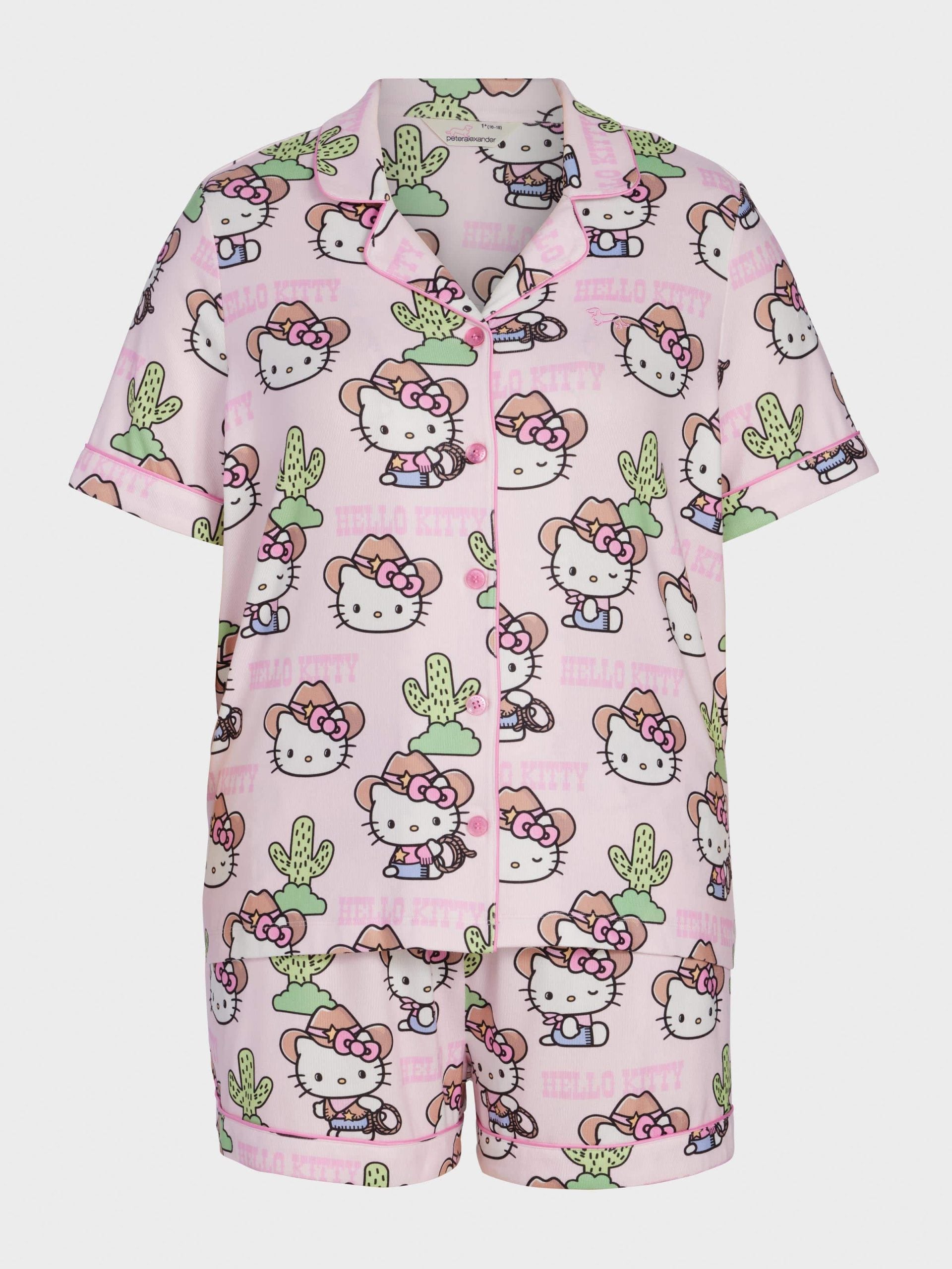 P.A. Plus Howdy Hello Kitty Shortie Pj Set Multi