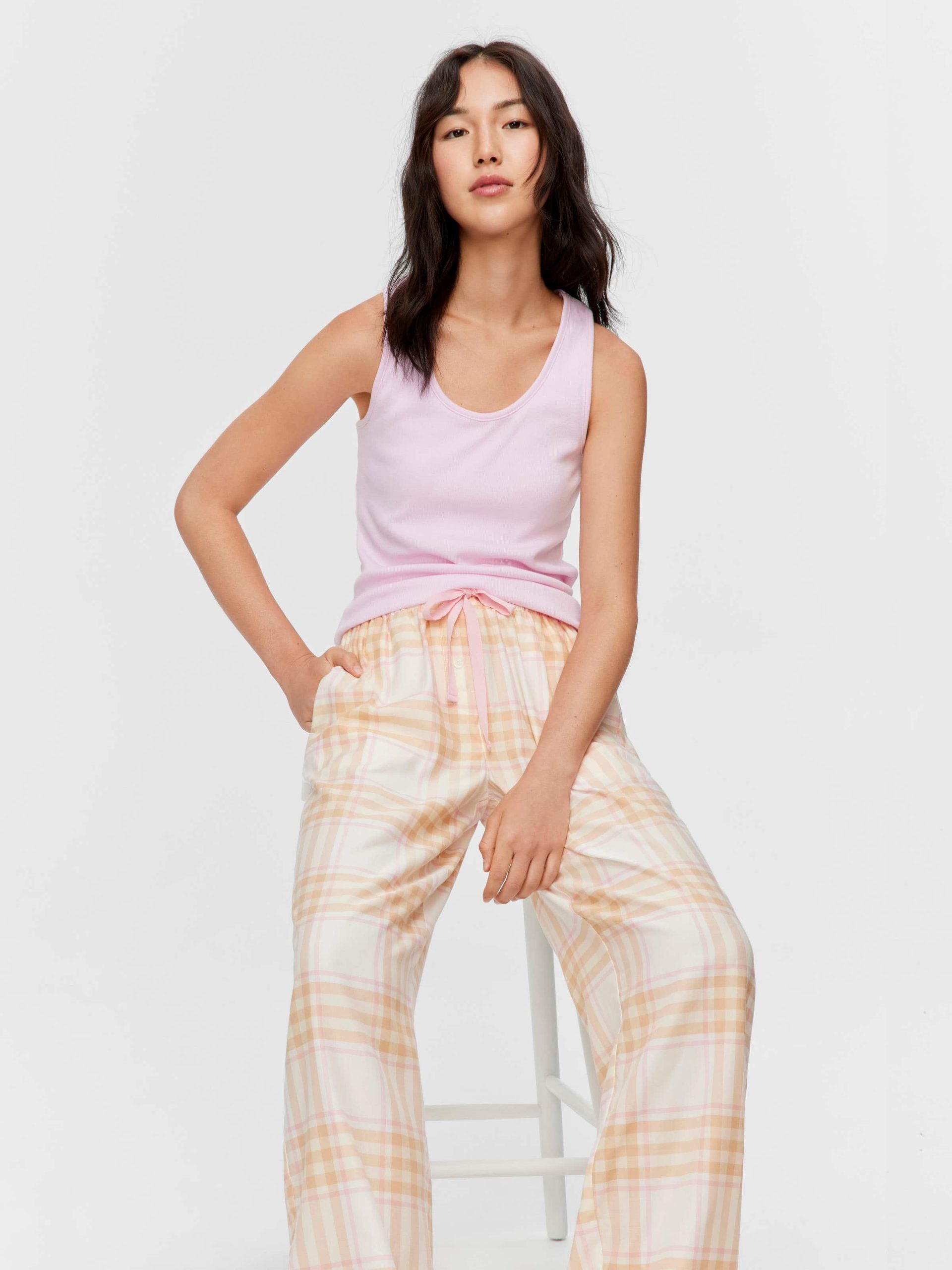 Caramel Check Classic Long Pj Pant multi
