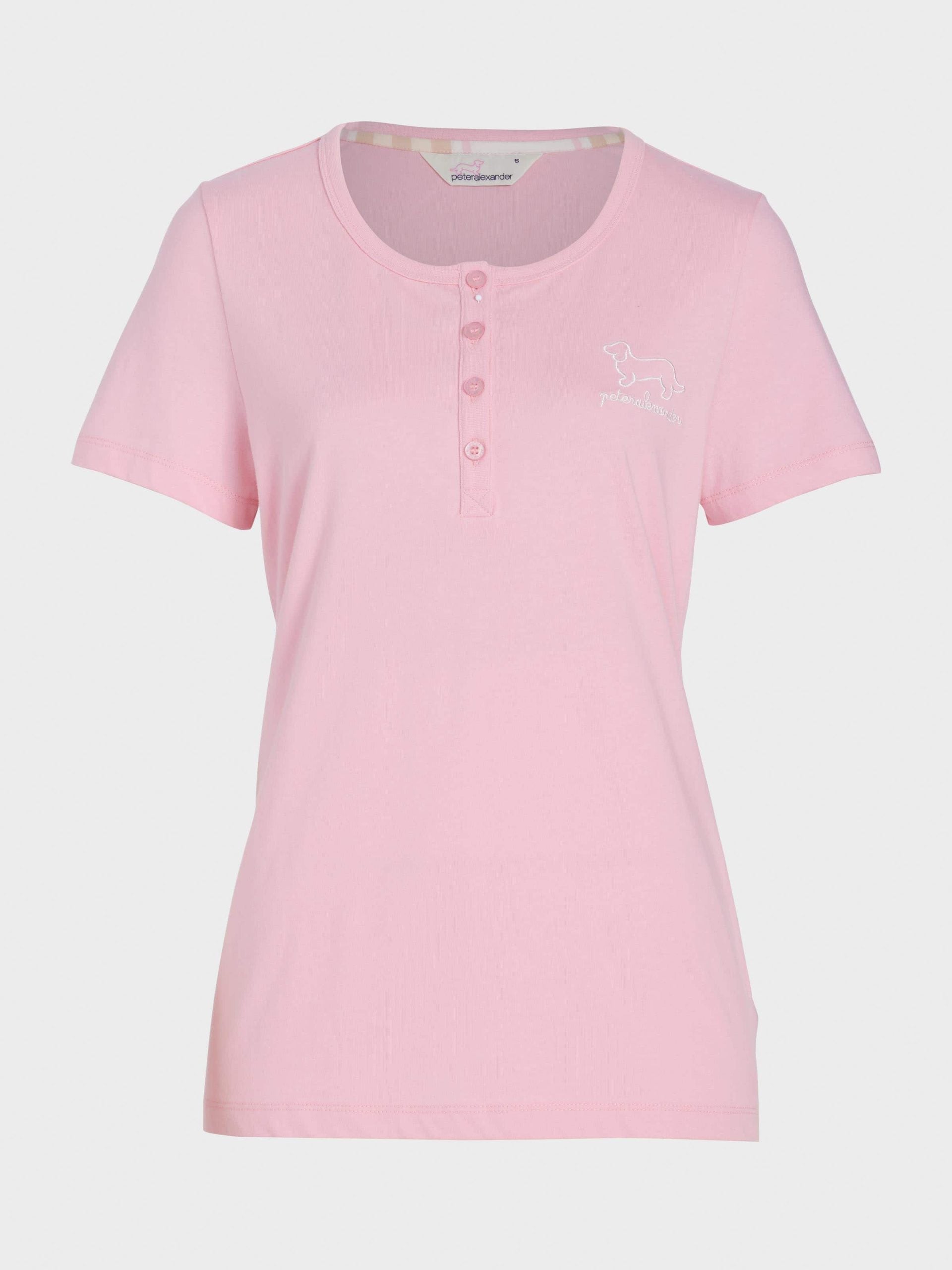 Pink Branded Henley Top multi