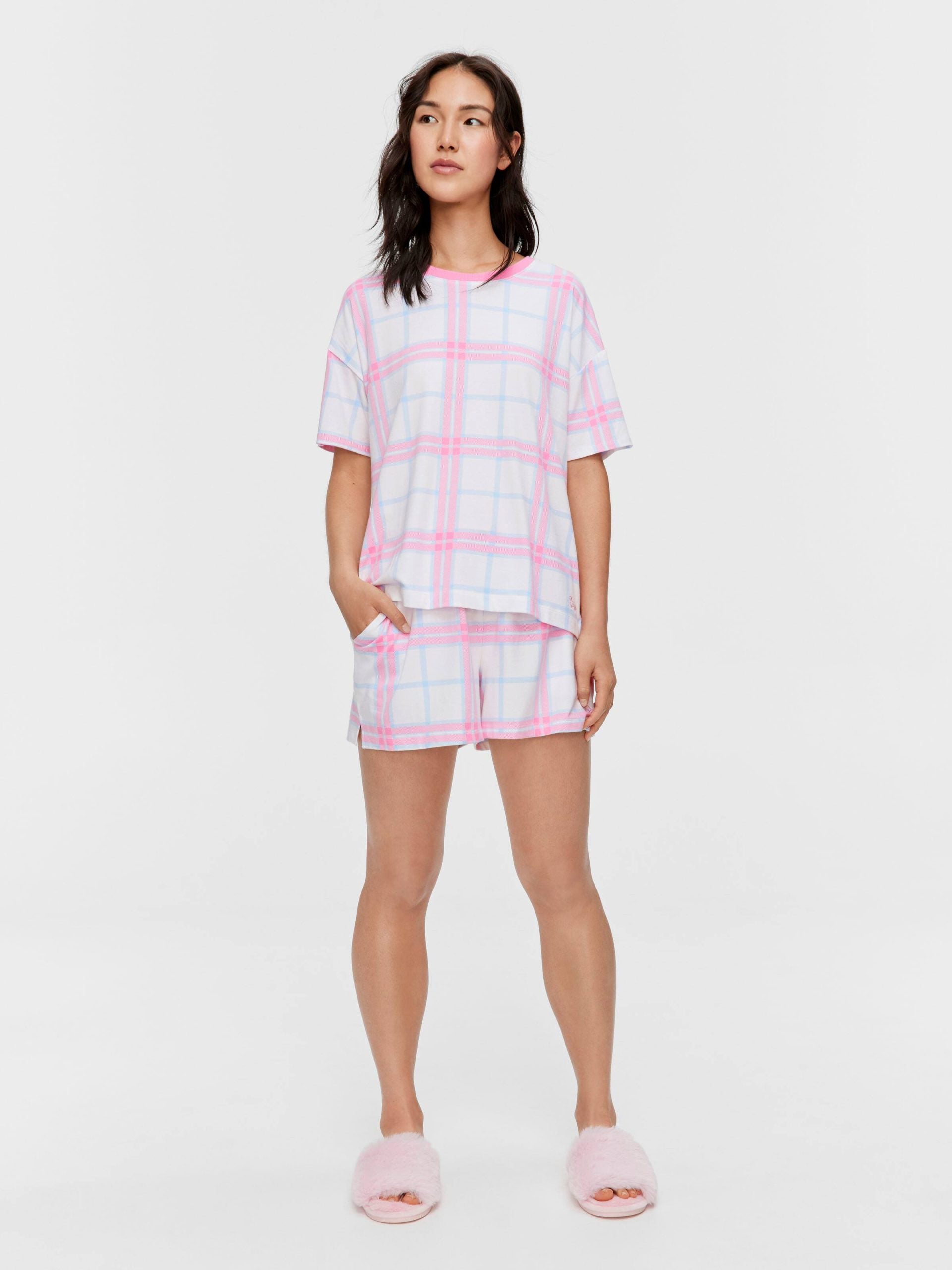 Check Oversized Tee multi