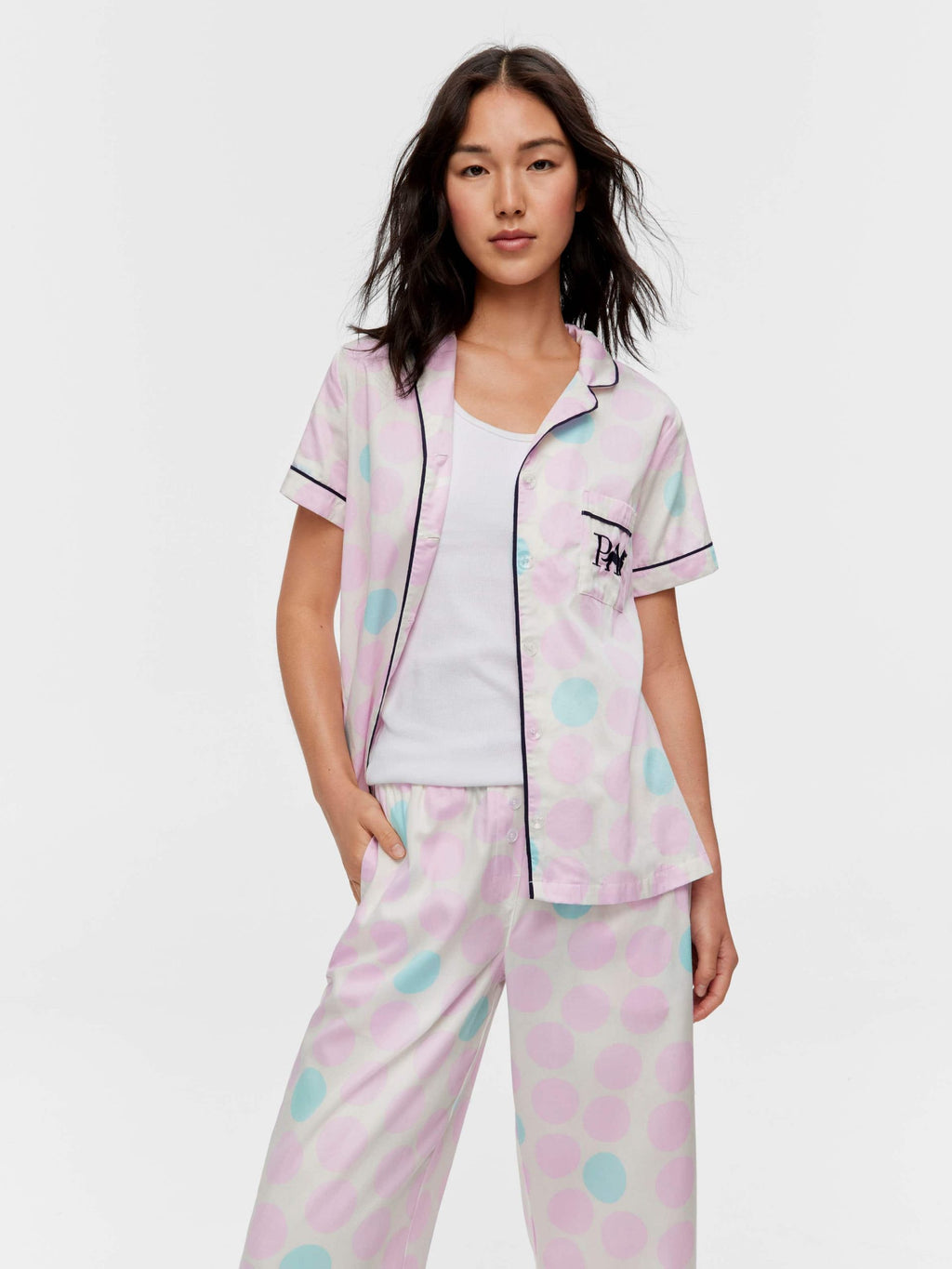 Lilac Multi Spot Short Sleeve Shirt multi