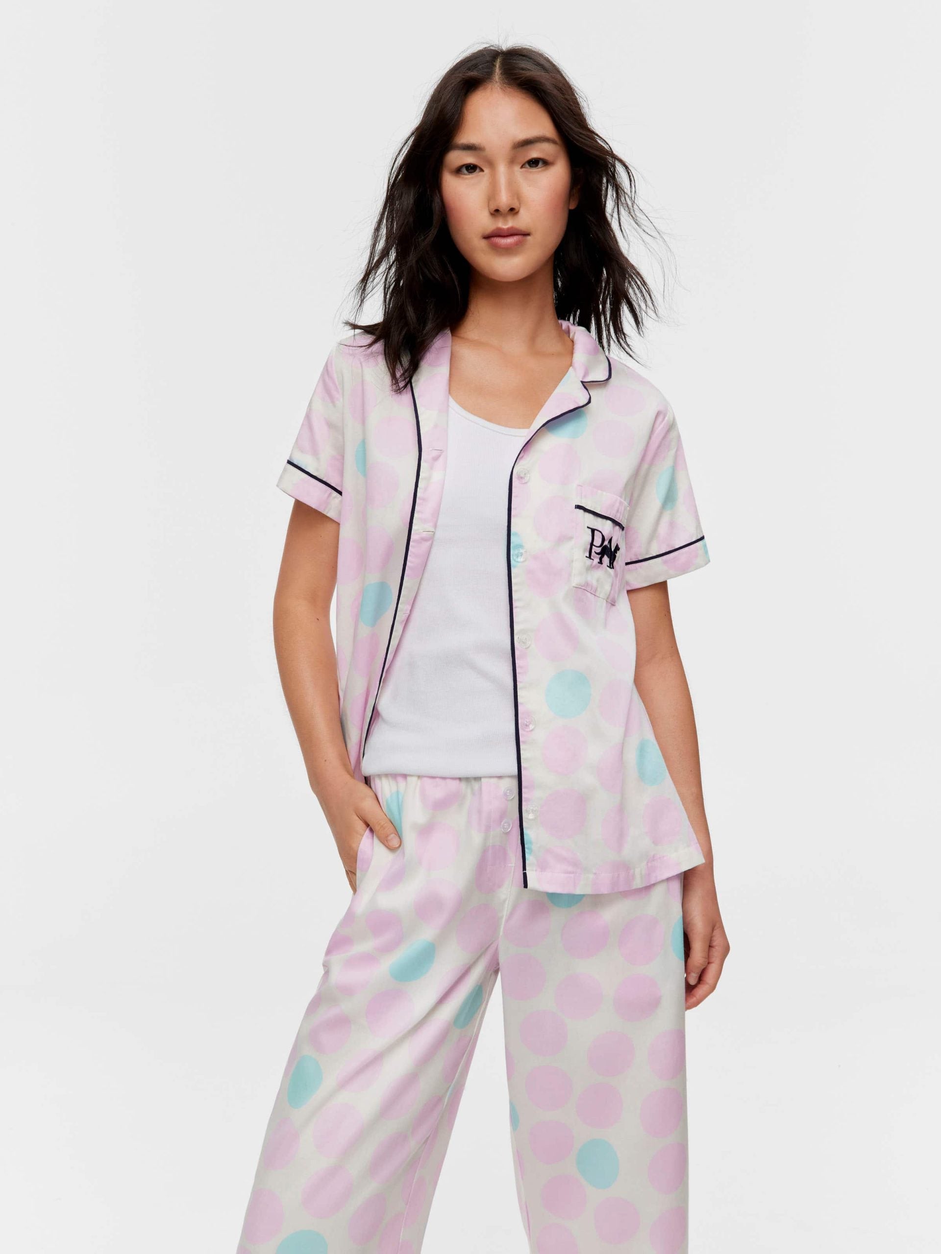 Lilac Multi Spot Short Sleeve Shirt multi