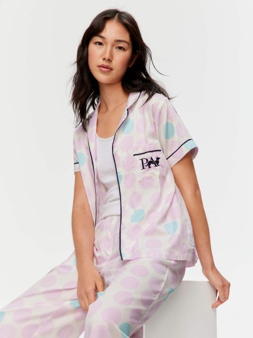 Lilac Multi Spot Short Sleeve Shirt multi