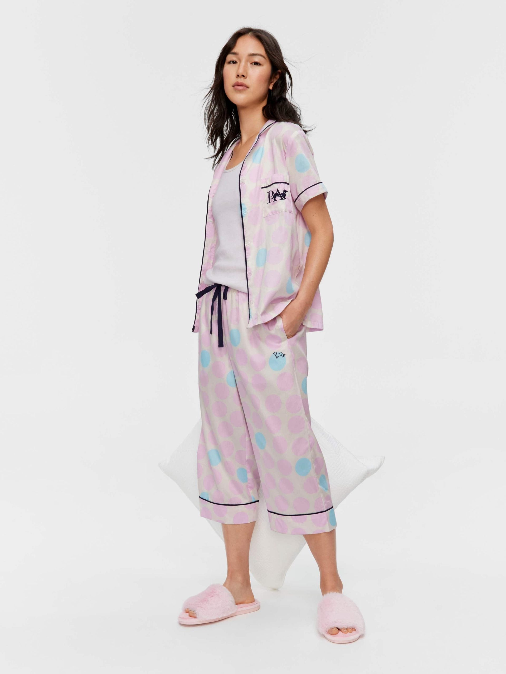 Lilac Multi Spot 3/4 Pj Pant multi
