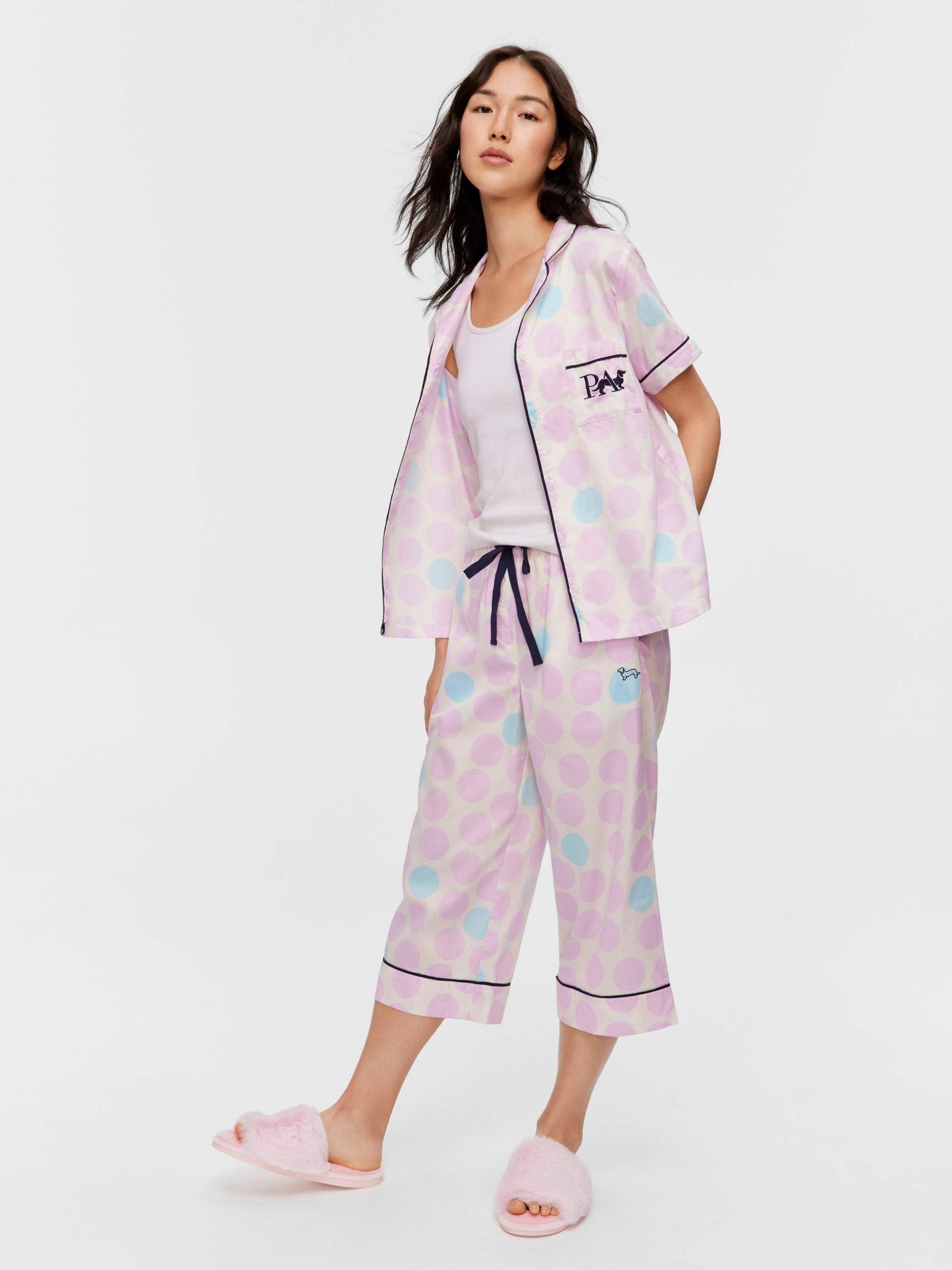 Lilac Multi Spot 3/4 Pj Pant multi
