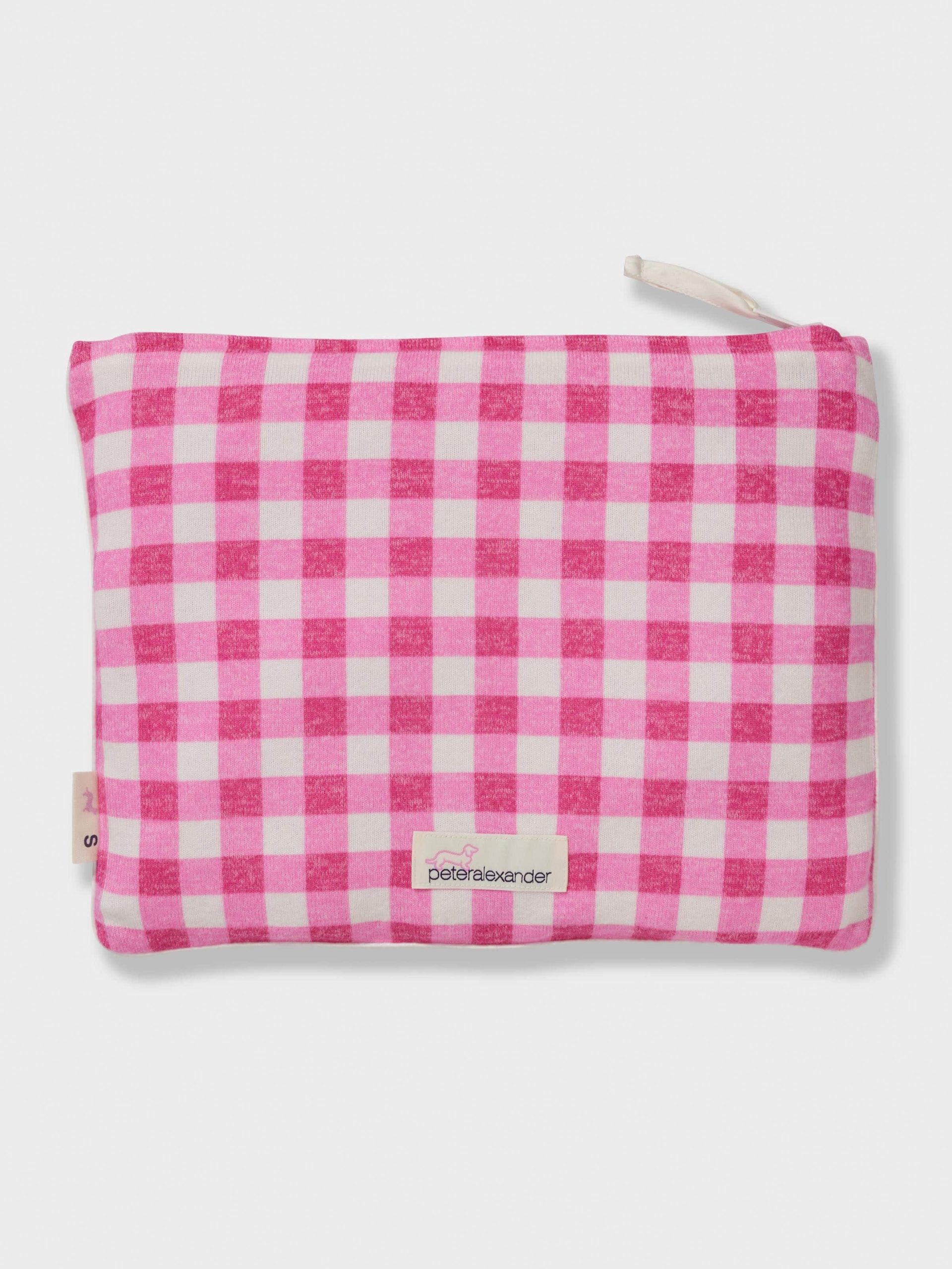 Pink Gingham Fuzzy Shortie Pj Set multi