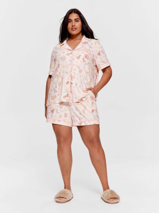 P.A. Plus Howdy Plush Shortie Pj Set Multi