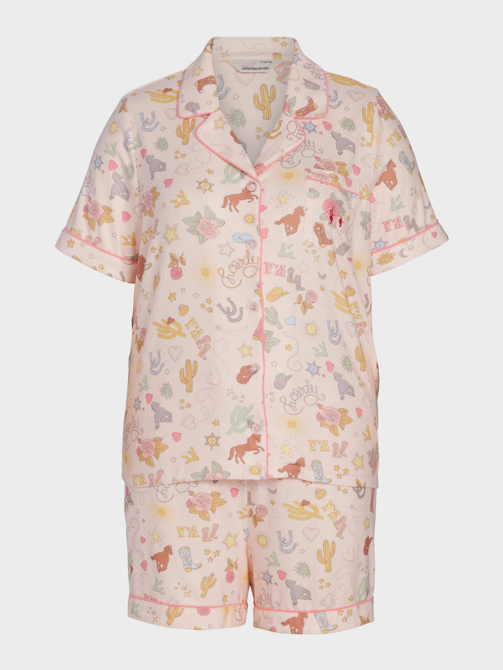 P.A. Plus Howdy Plush Shortie Pj Set Multi