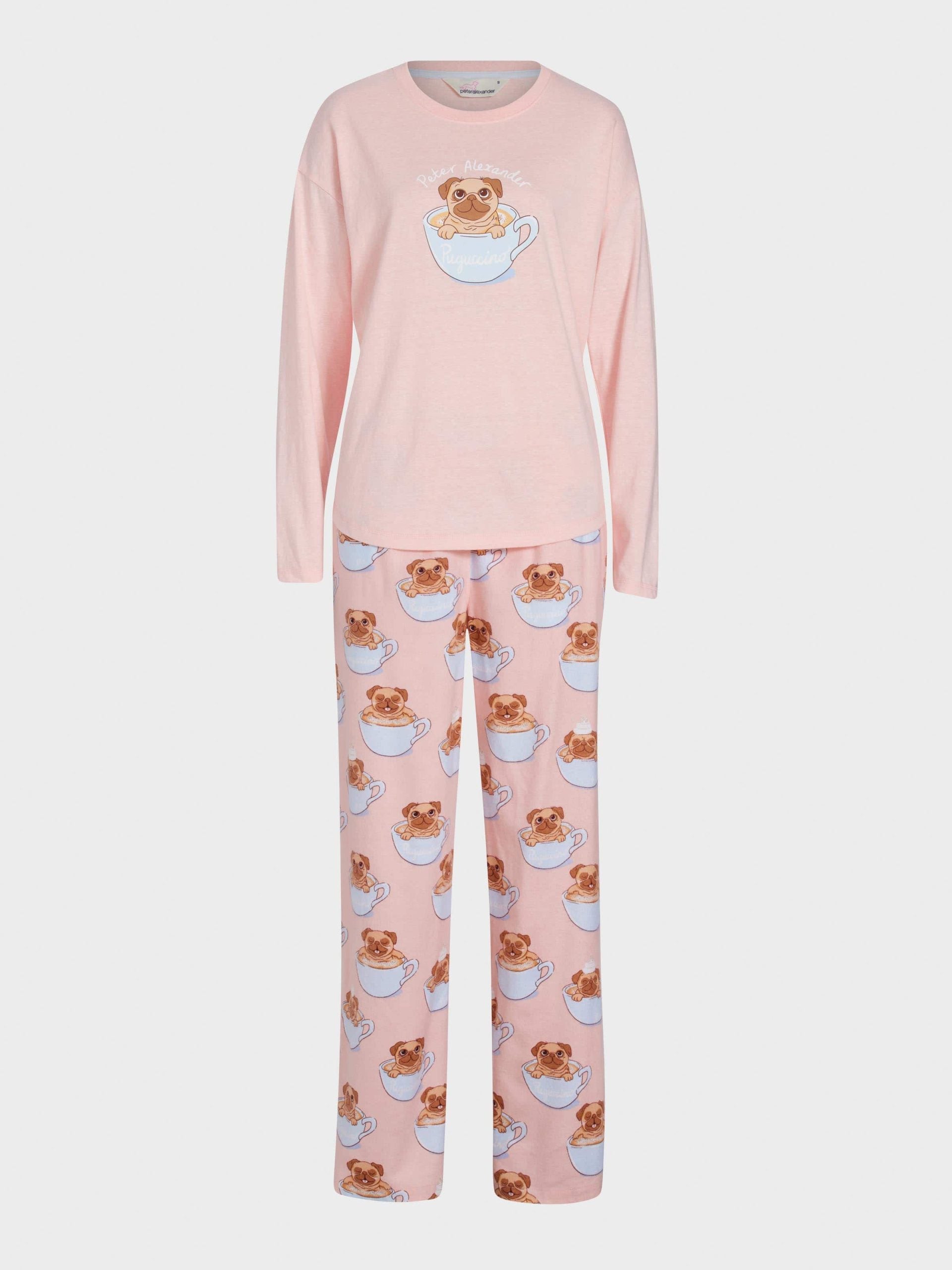 Pug In A Mug Long Pj Set Multi