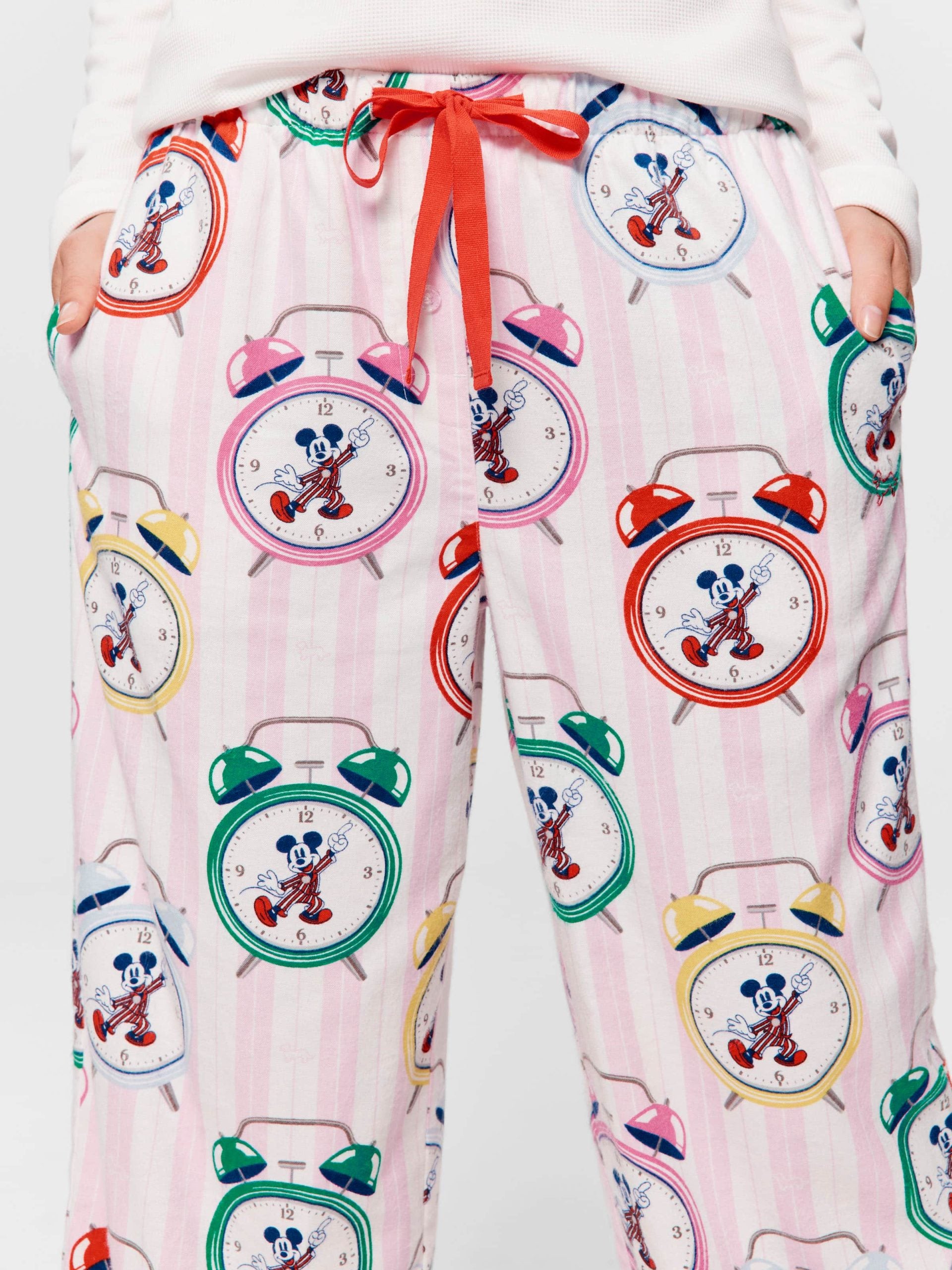 Mickey Mouse Clocks Bamboo Flannelette Classic Pj Pant Multi