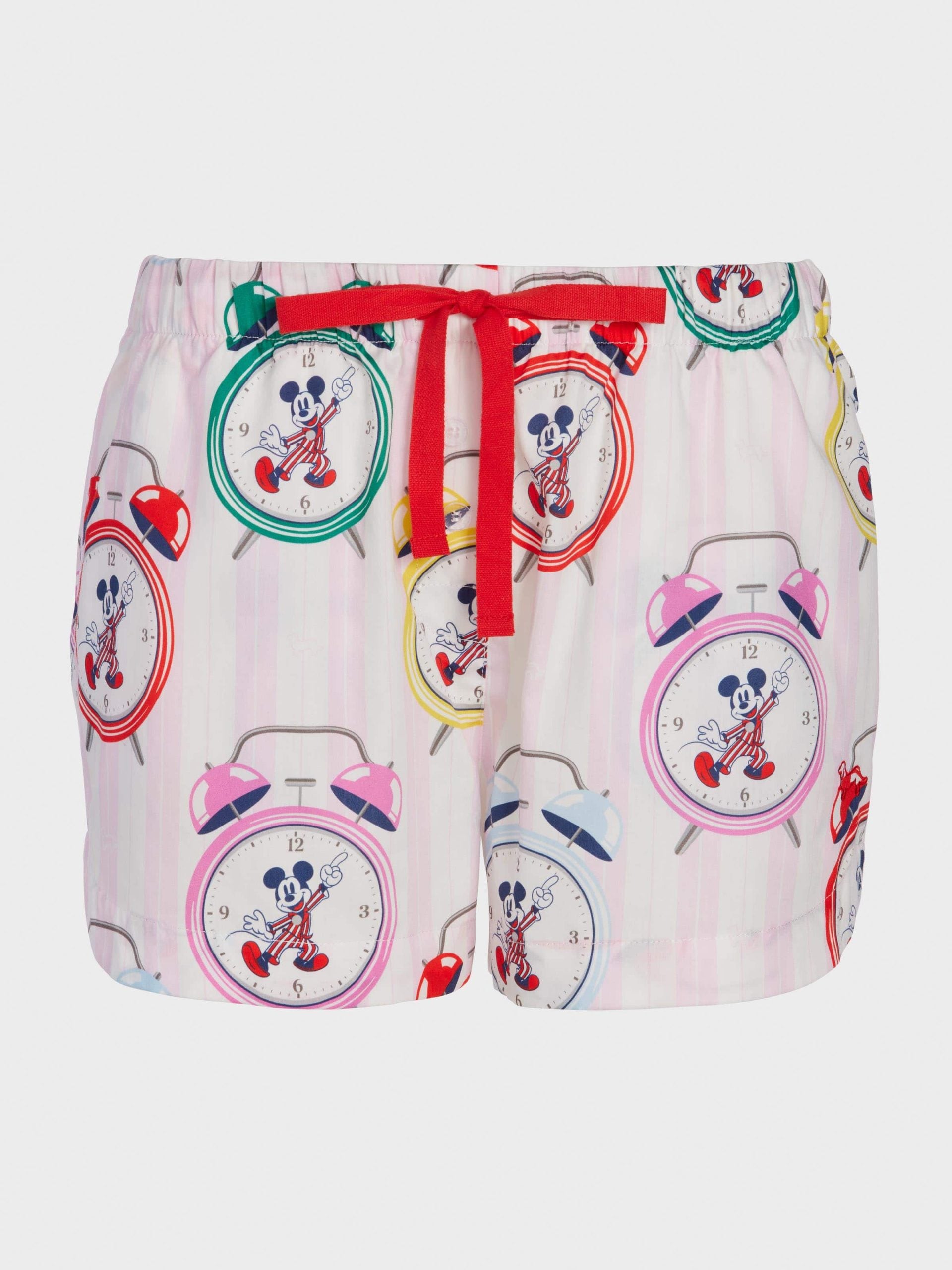 Mickey Mouse Clocks 100% Cotton Mid Short Multi