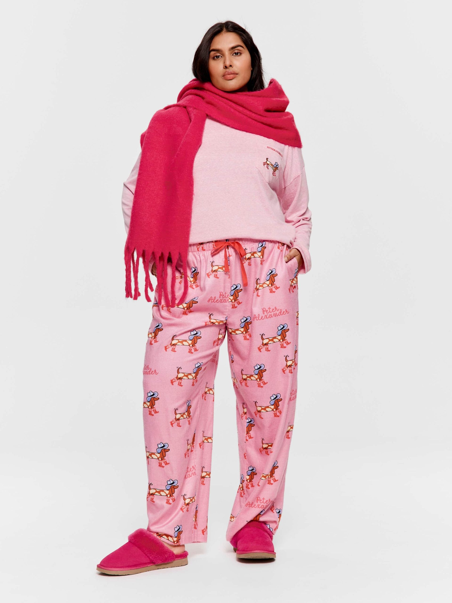 P.A. Plus Cowdog Bamboo Flannelette Classic Pj Pant Multi