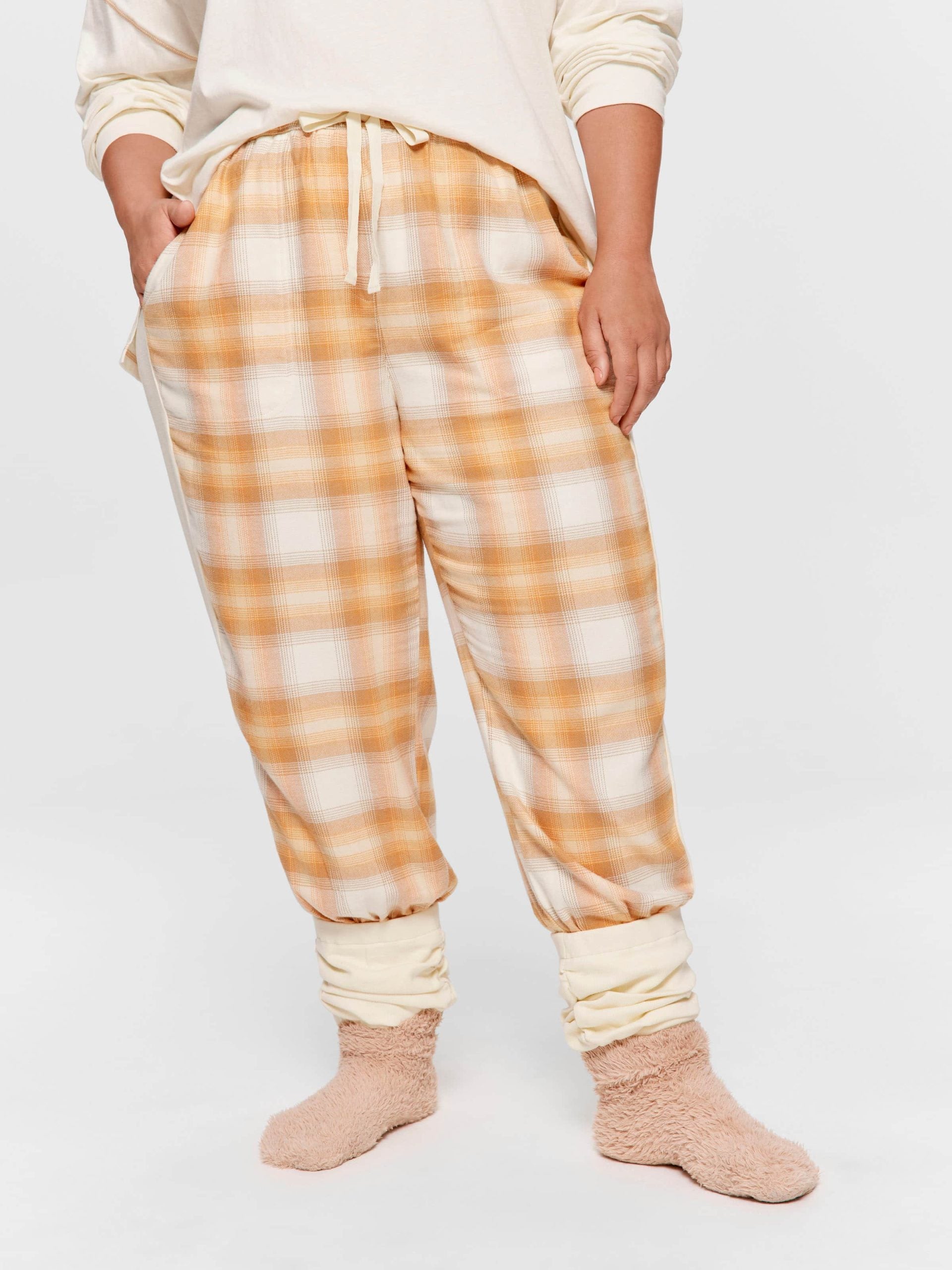 P.A. Plus Cowgirl Check Bamboo Flannelette Legwarmer Pj Pant Multi