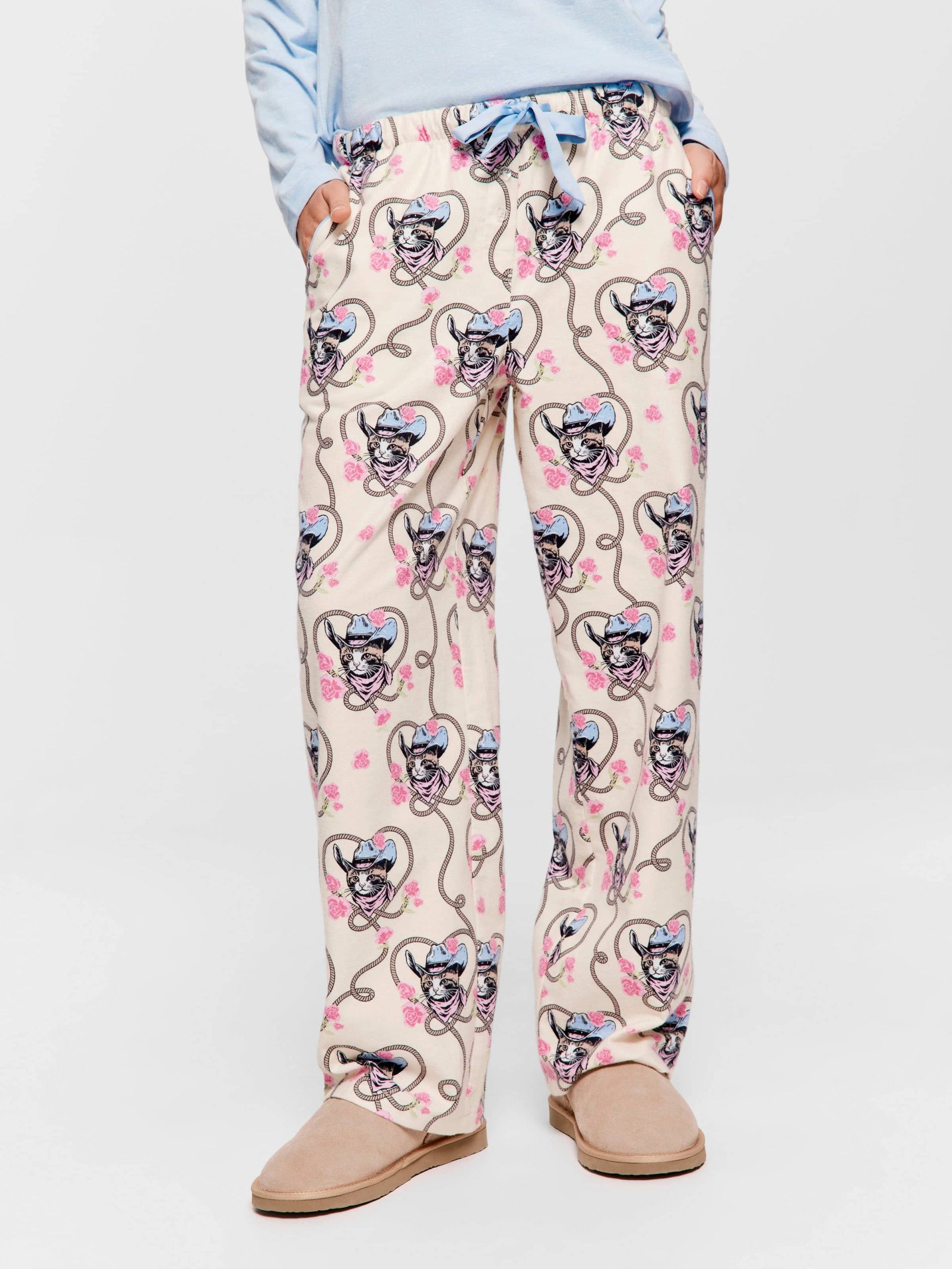 Cowboy Kitty Flannelette Classic Pj Pant Multi