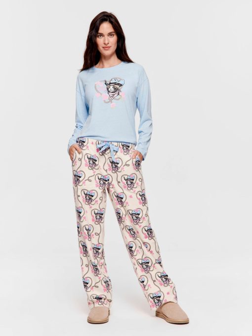 Cowboy Kitty Flannelette Classic Pj Pant Multi