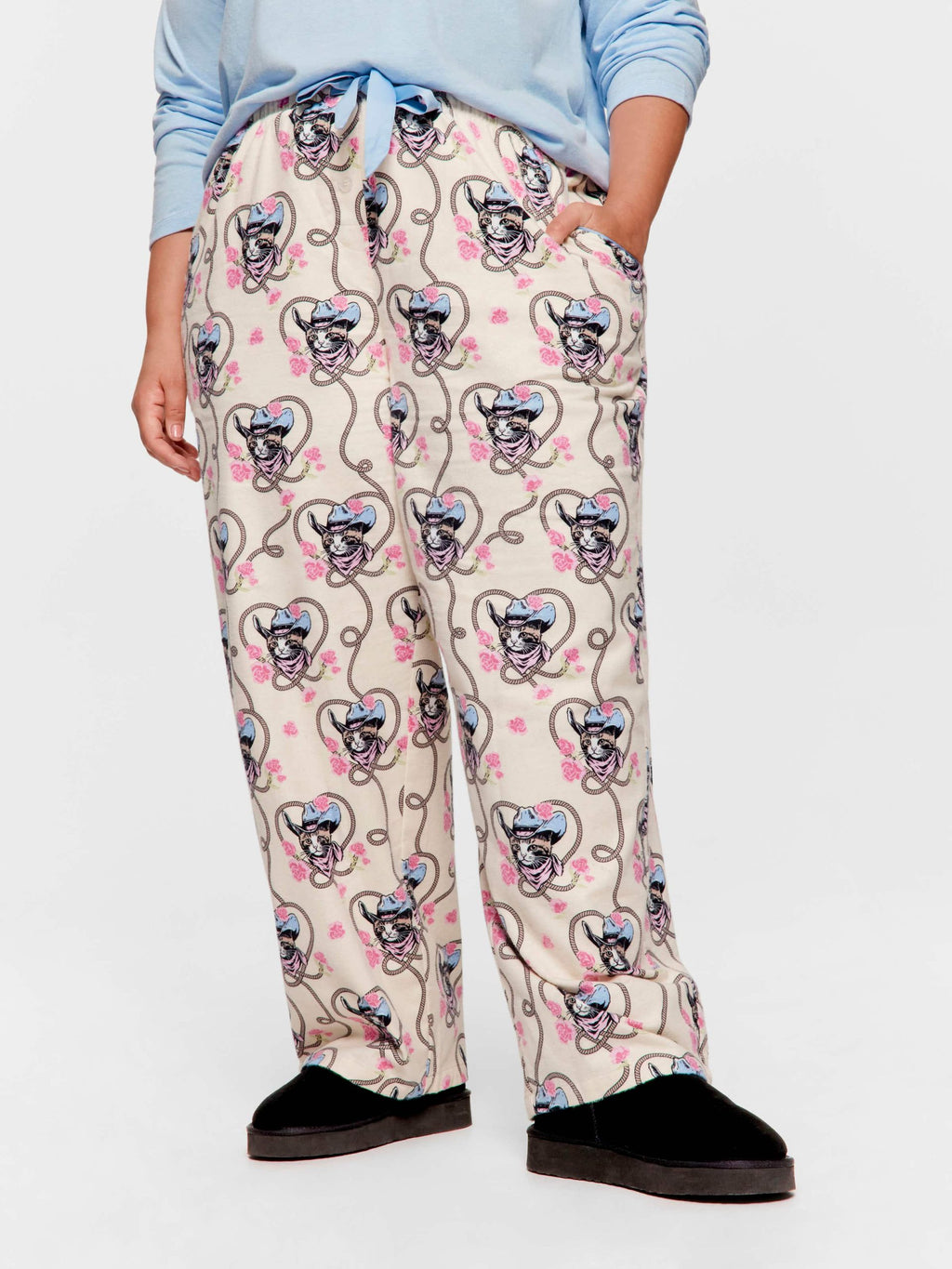 P.A. Plus Cowboy Kitty Flannelette Classic Pj Pant Multi