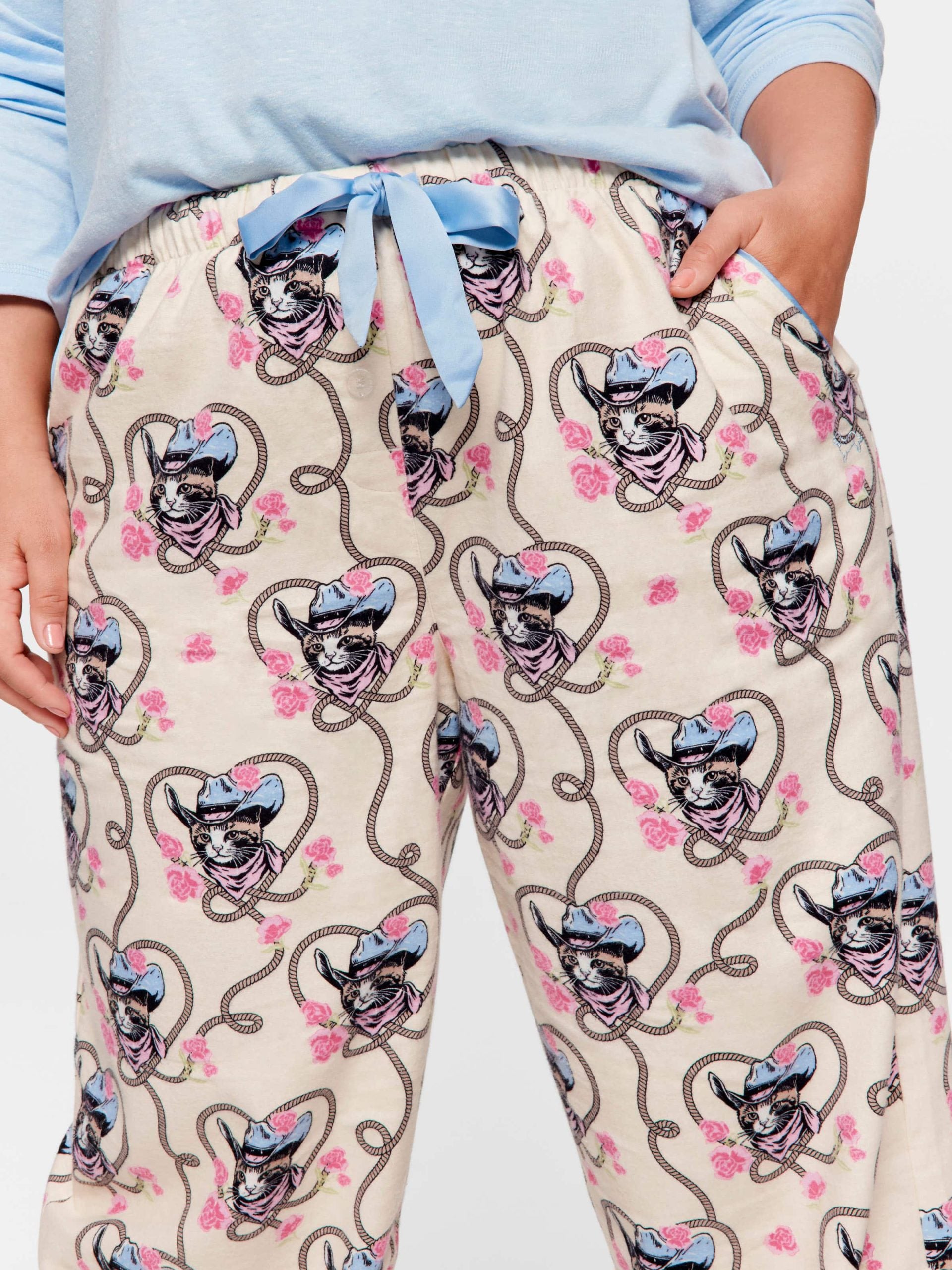P.A. Plus Cowboy Kitty Flannelette Classic Pj Pant Multi