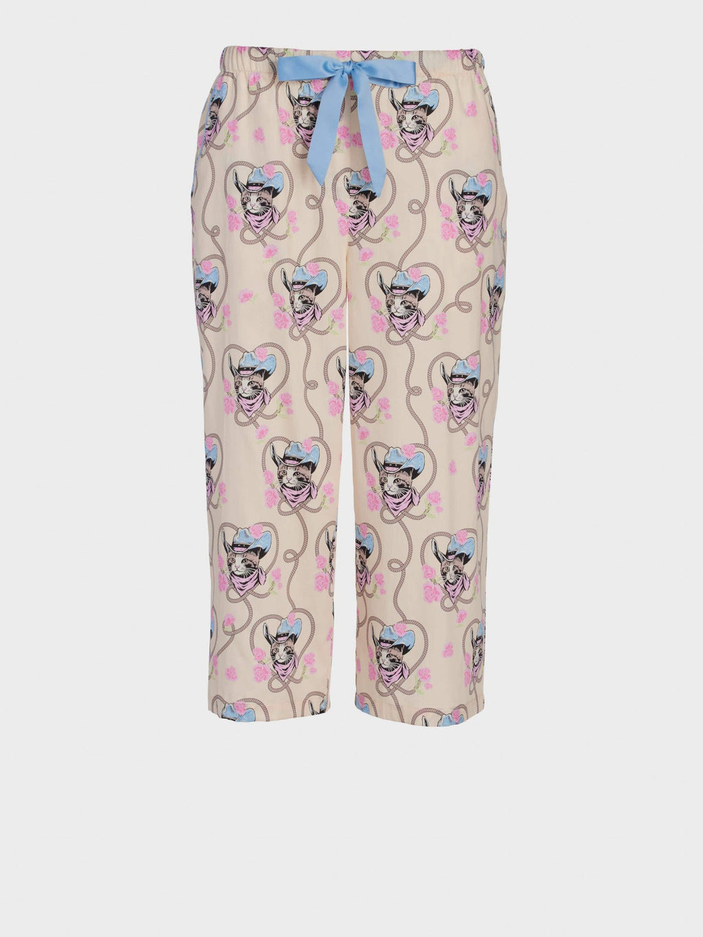 Cowboy Kitty 100% Cotton 3/4 Pj Pant Multi