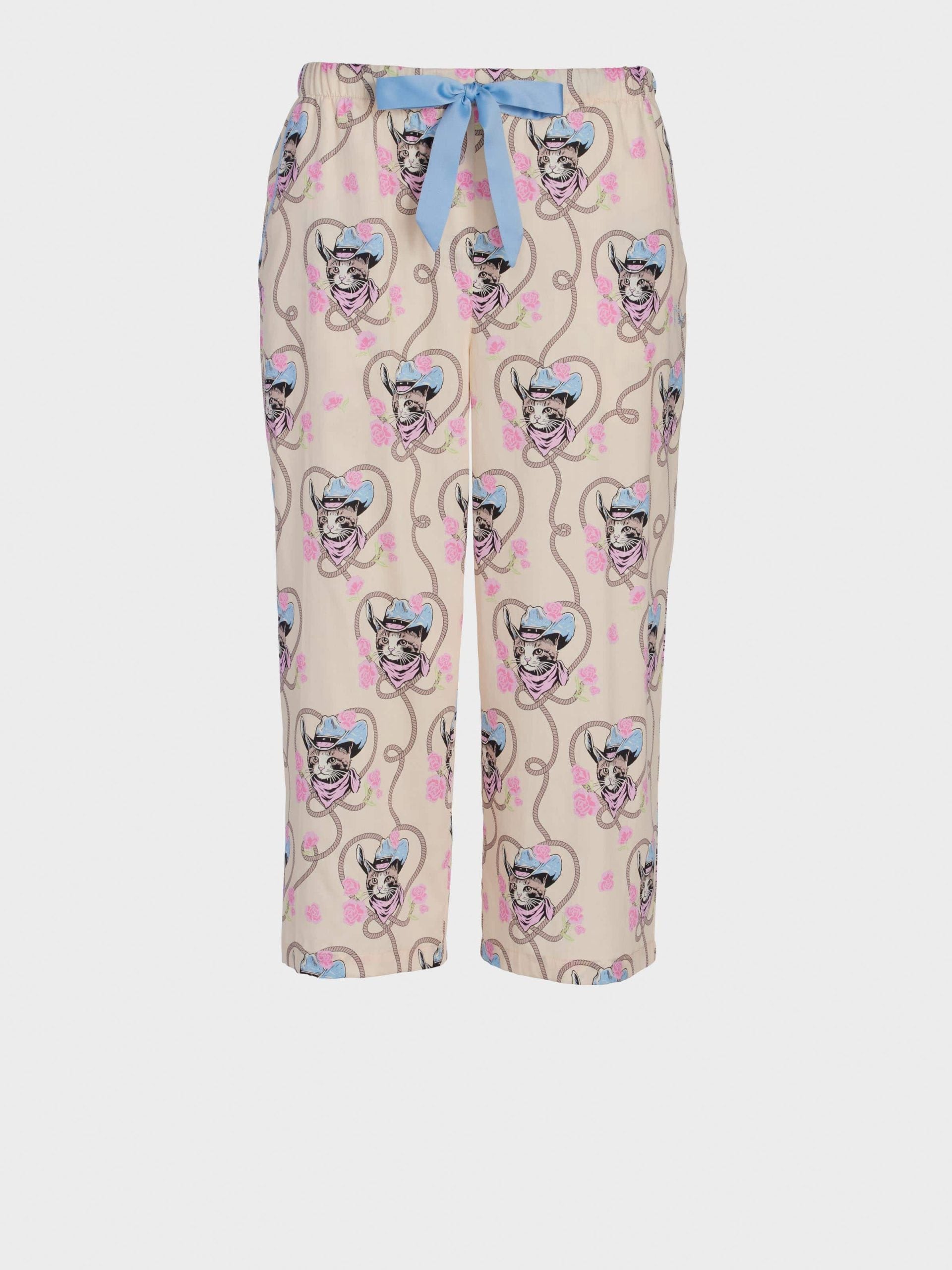 Cowboy Kitty 100% Cotton 3/4 Pj Pant Multi