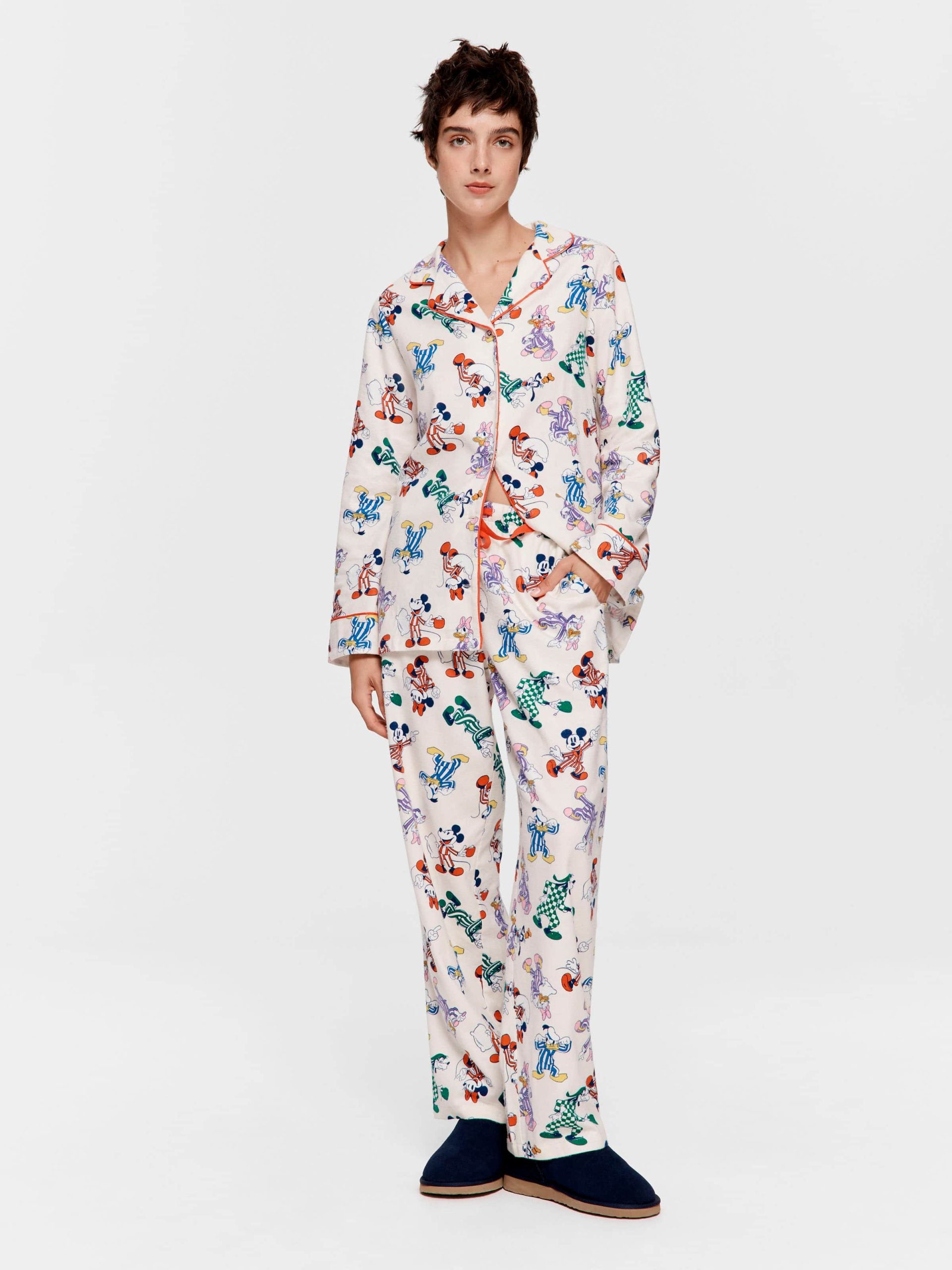 Mickey Mouse &amp; Friends Bamboo Flannelette Classic Pj Set Multi