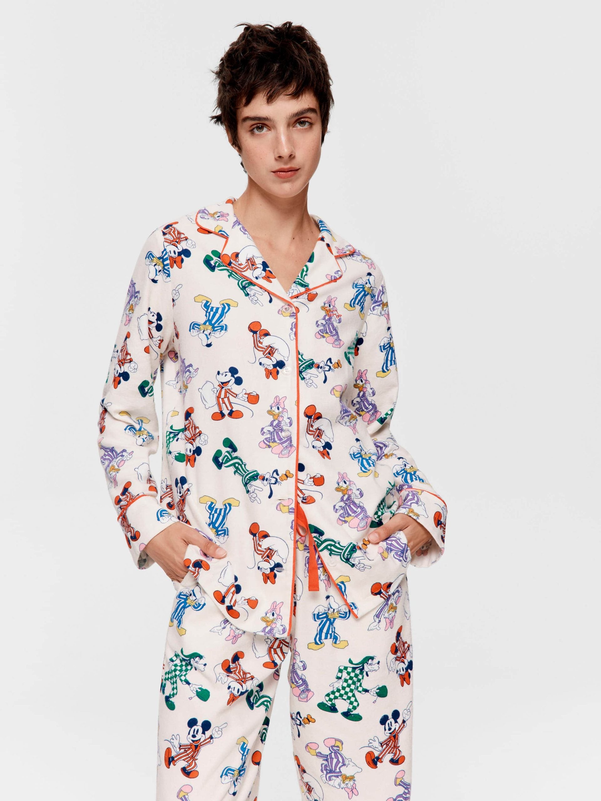 Mickey Mouse &amp; Friends Bamboo Flannelette Classic Pj Set Multi