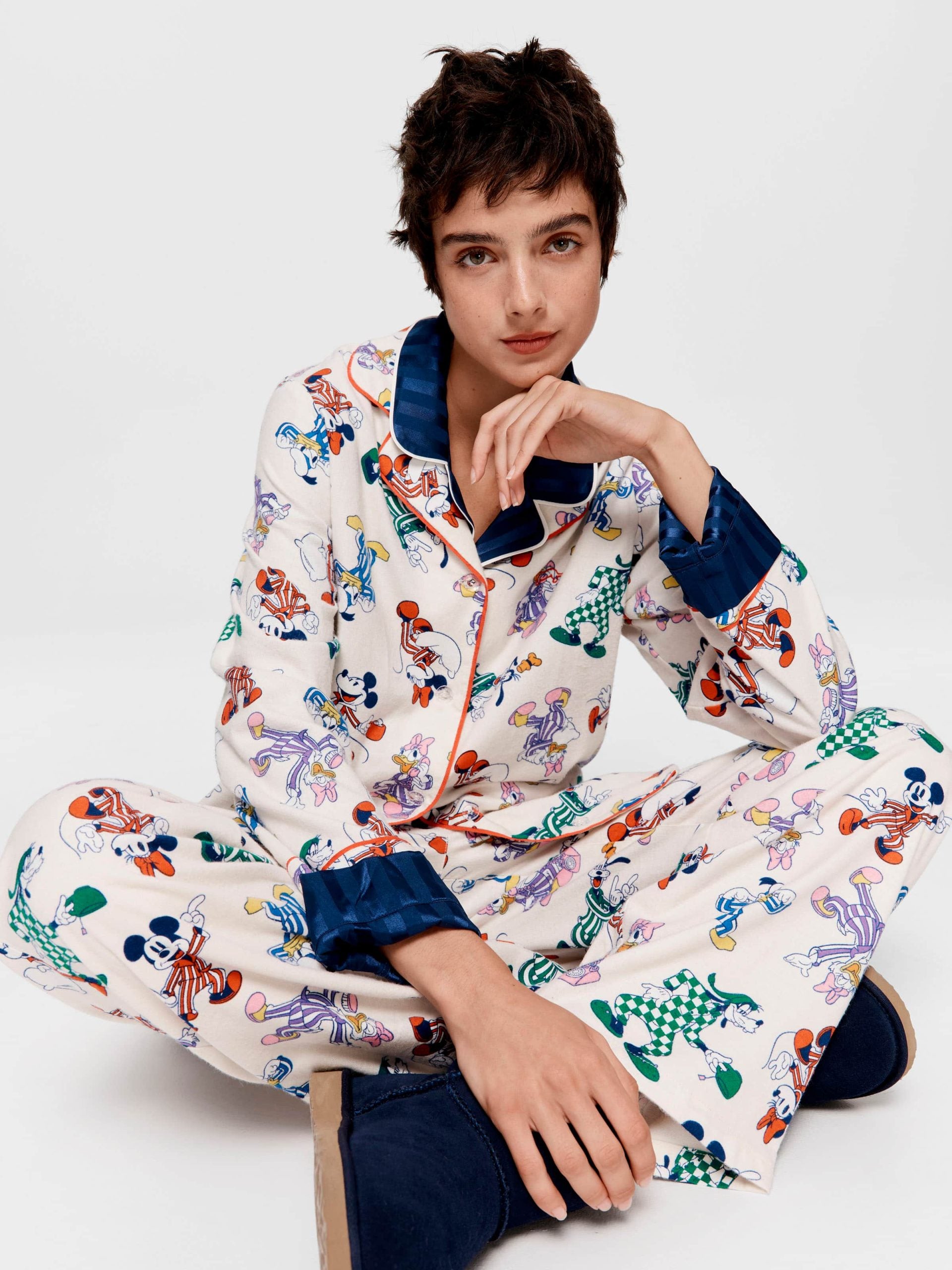 Mickey Mouse &amp; Friends Bamboo Flannelette Classic Pj Set Multi