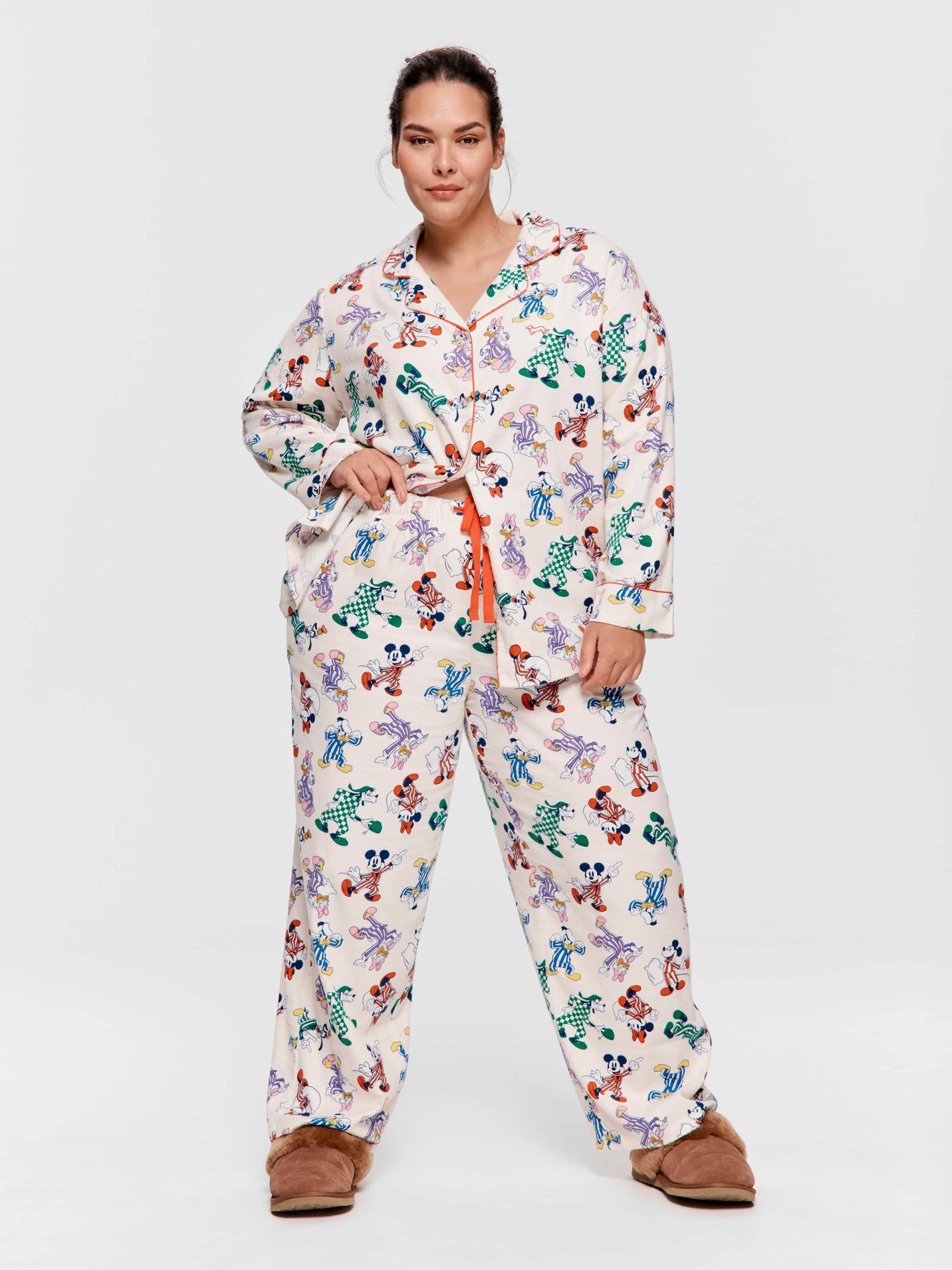 P.A. Plus Mickey Mouse &amp; Friends Bamboo Flannelette Classic Pj Set Multi