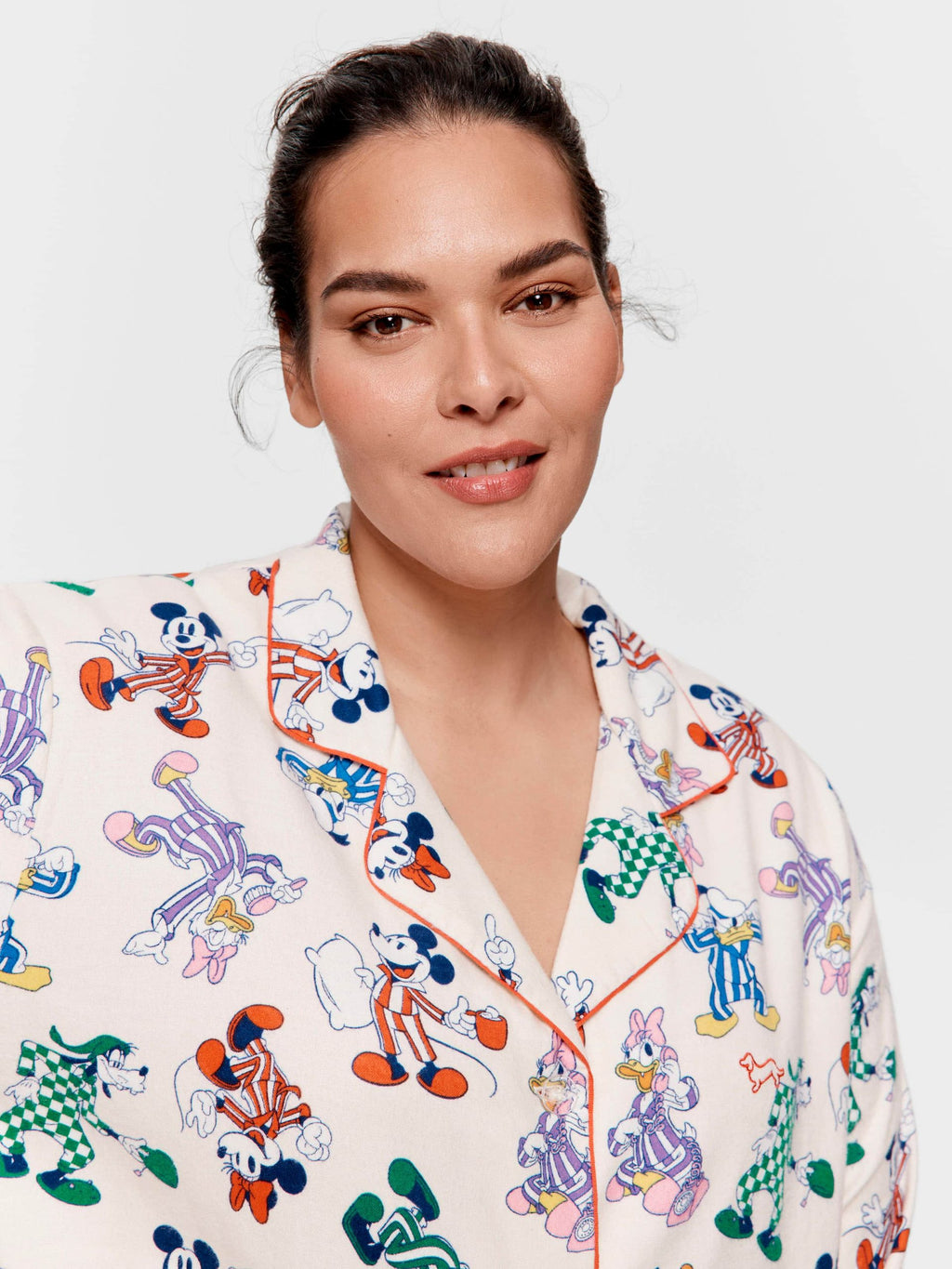 P.A. Plus Mickey Mouse &amp; Friends Bamboo Flannelette Classic Pj Set Multi