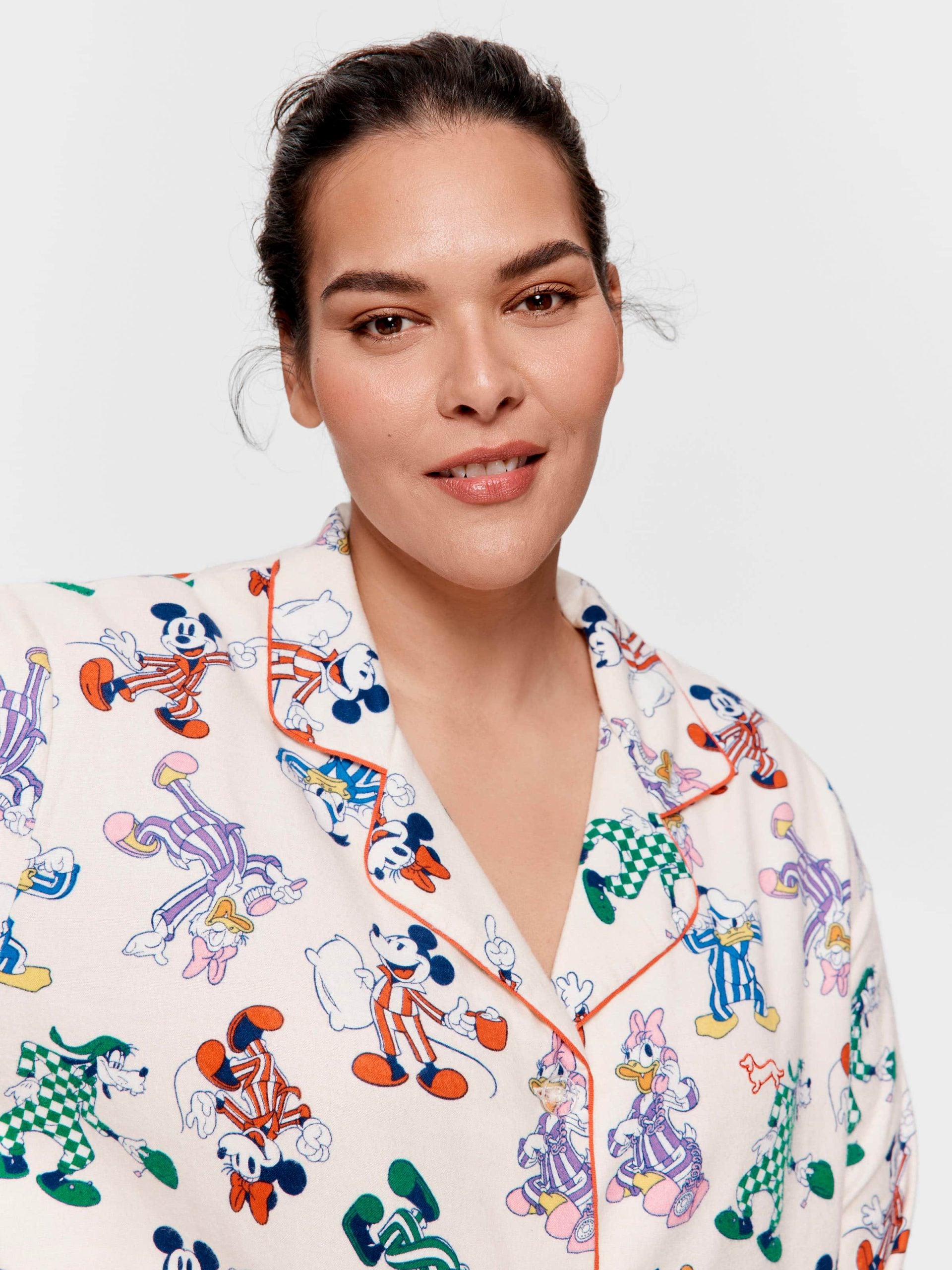 P.A. Plus Mickey Mouse &amp; Friends Bamboo Flannelette Classic Pj Set Multi