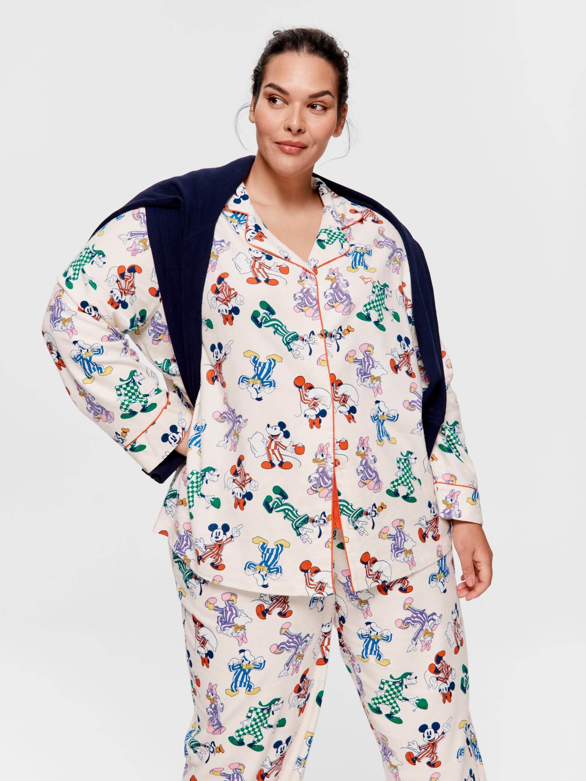 P.A. Plus Mickey Mouse &amp; Friends Bamboo Flannelette Classic Pj Set Multi