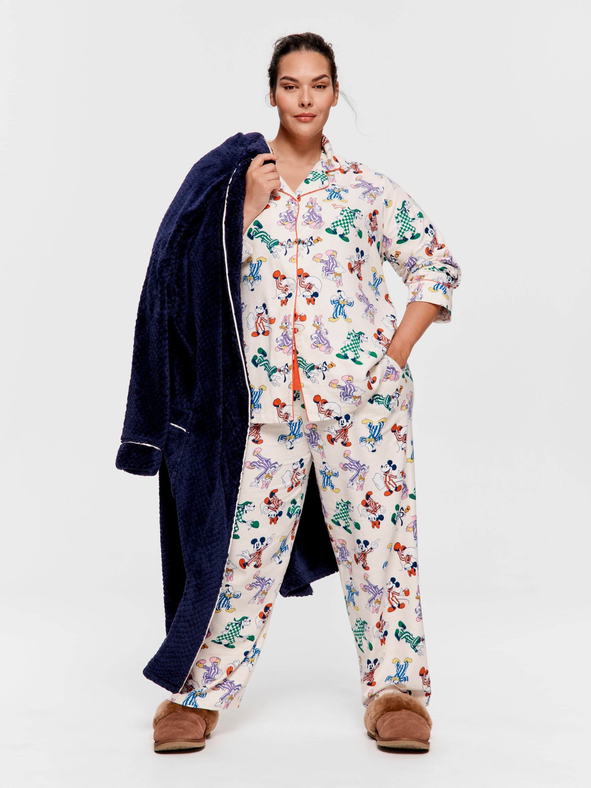 P.A. Plus Mickey Mouse &amp; Friends Bamboo Flannelette Classic Pj Set Multi