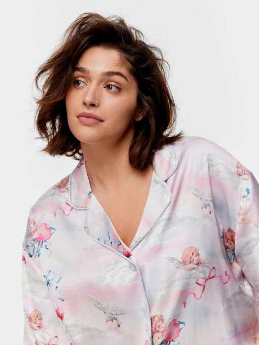 P.A. Plus Cherub Satin Shortie Pj Set Multi