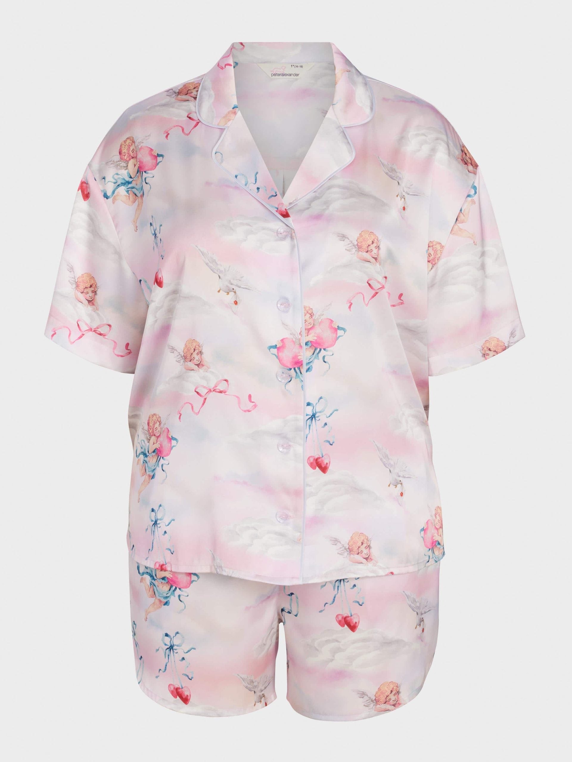 P.A. Plus Cherub Satin Shortie Pj Set Multi