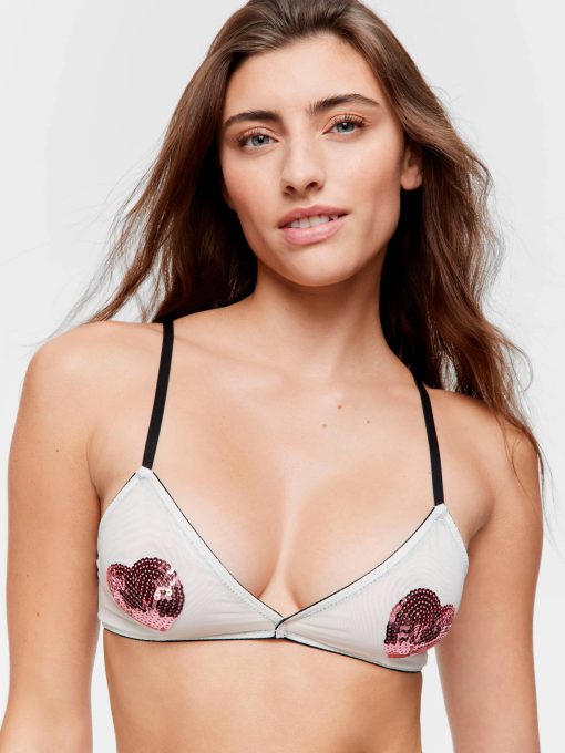 Sequin Heart Bralette multi