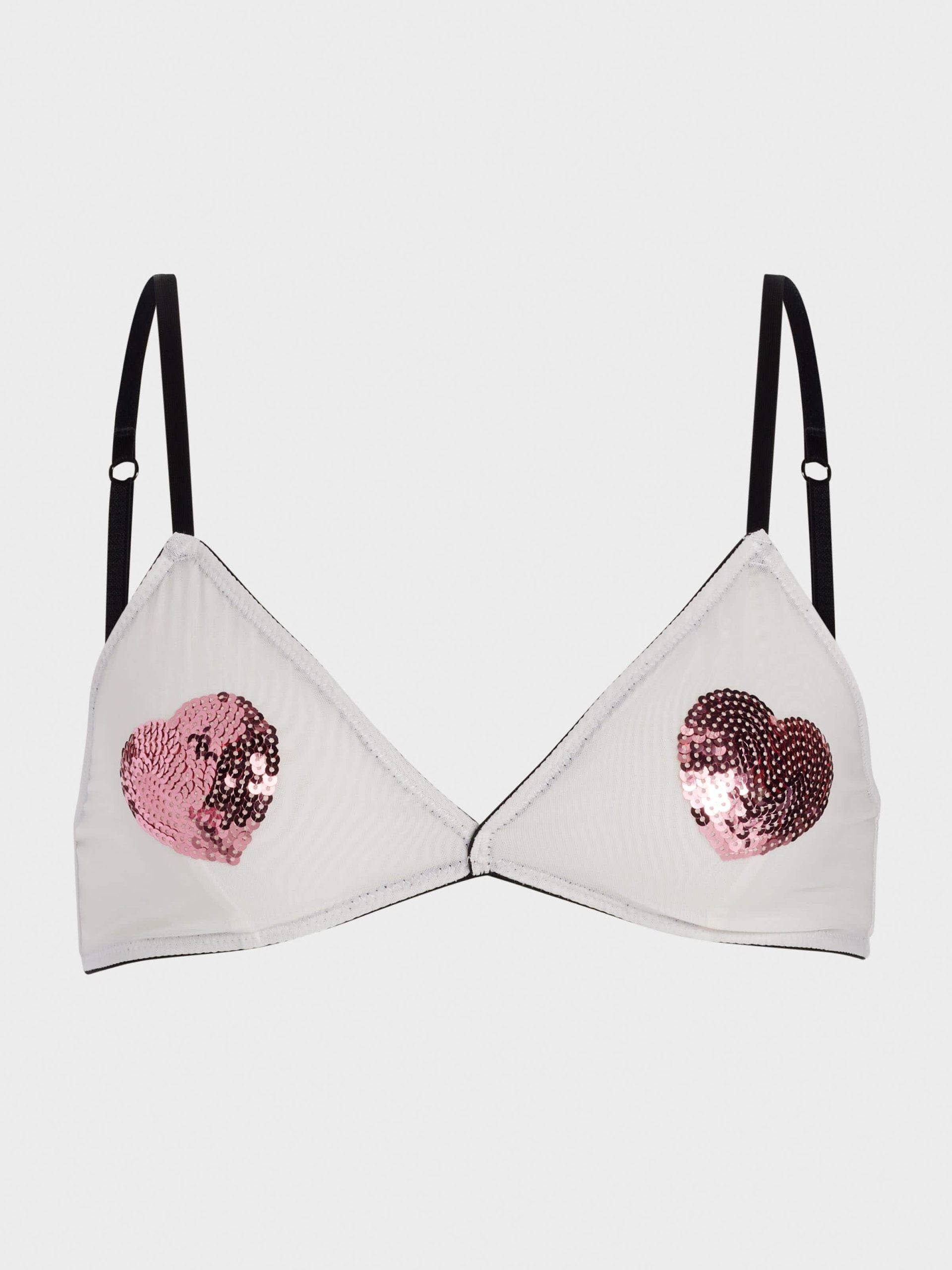 Sequin Heart Bralette multi