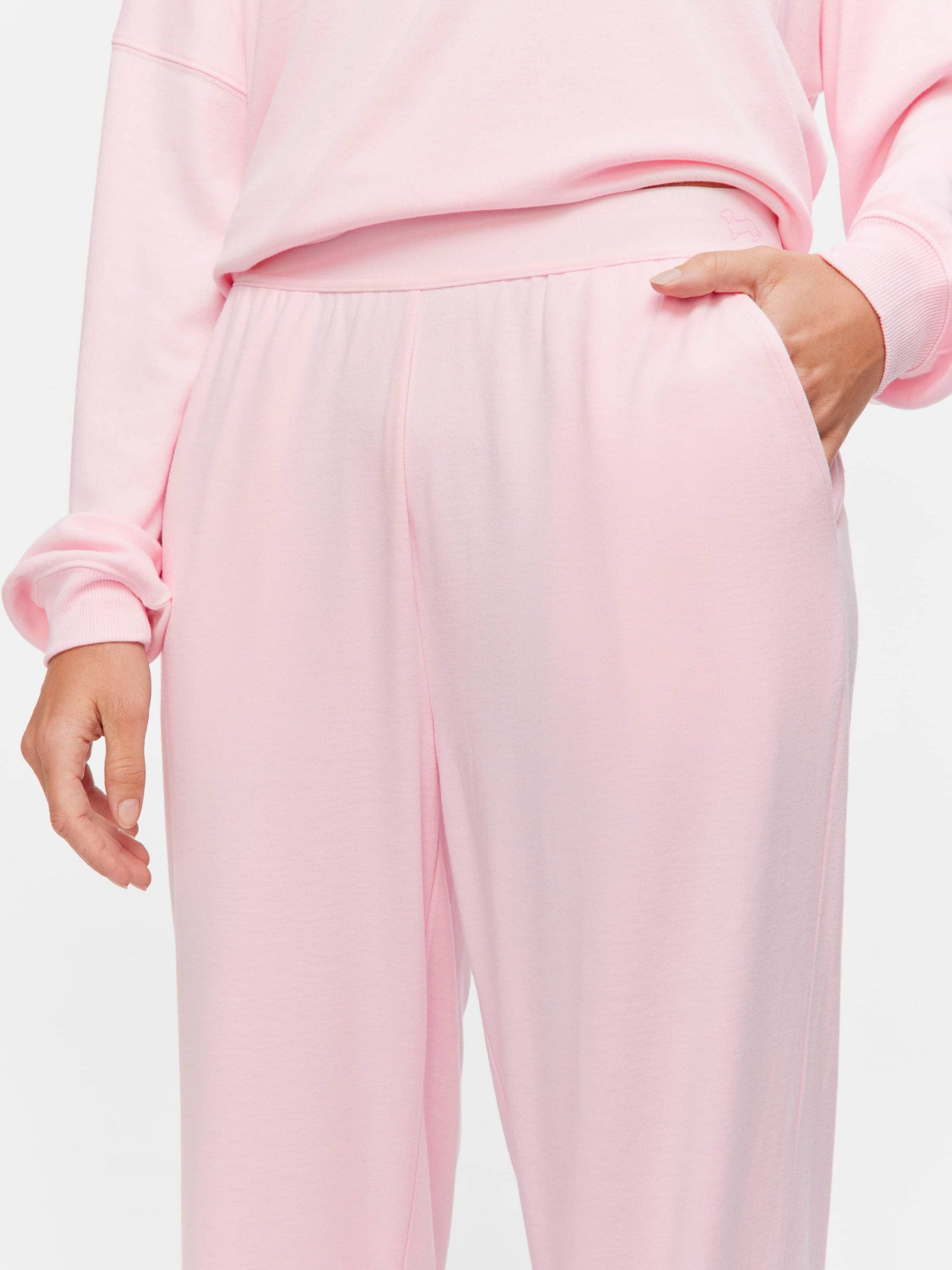 Pink Logo Straight Leg Pj Pant palepink