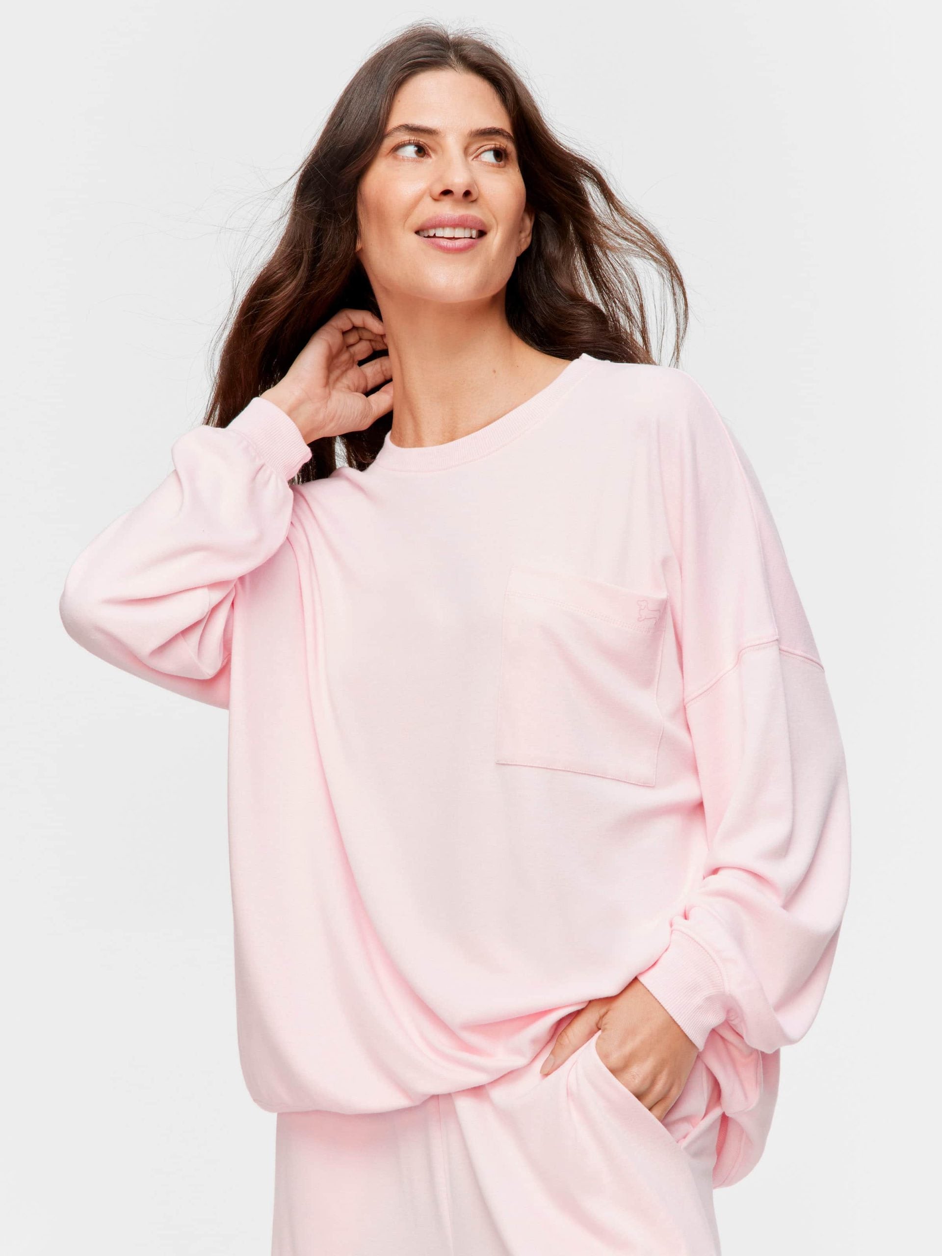 Pink Oversized Sweater palepink